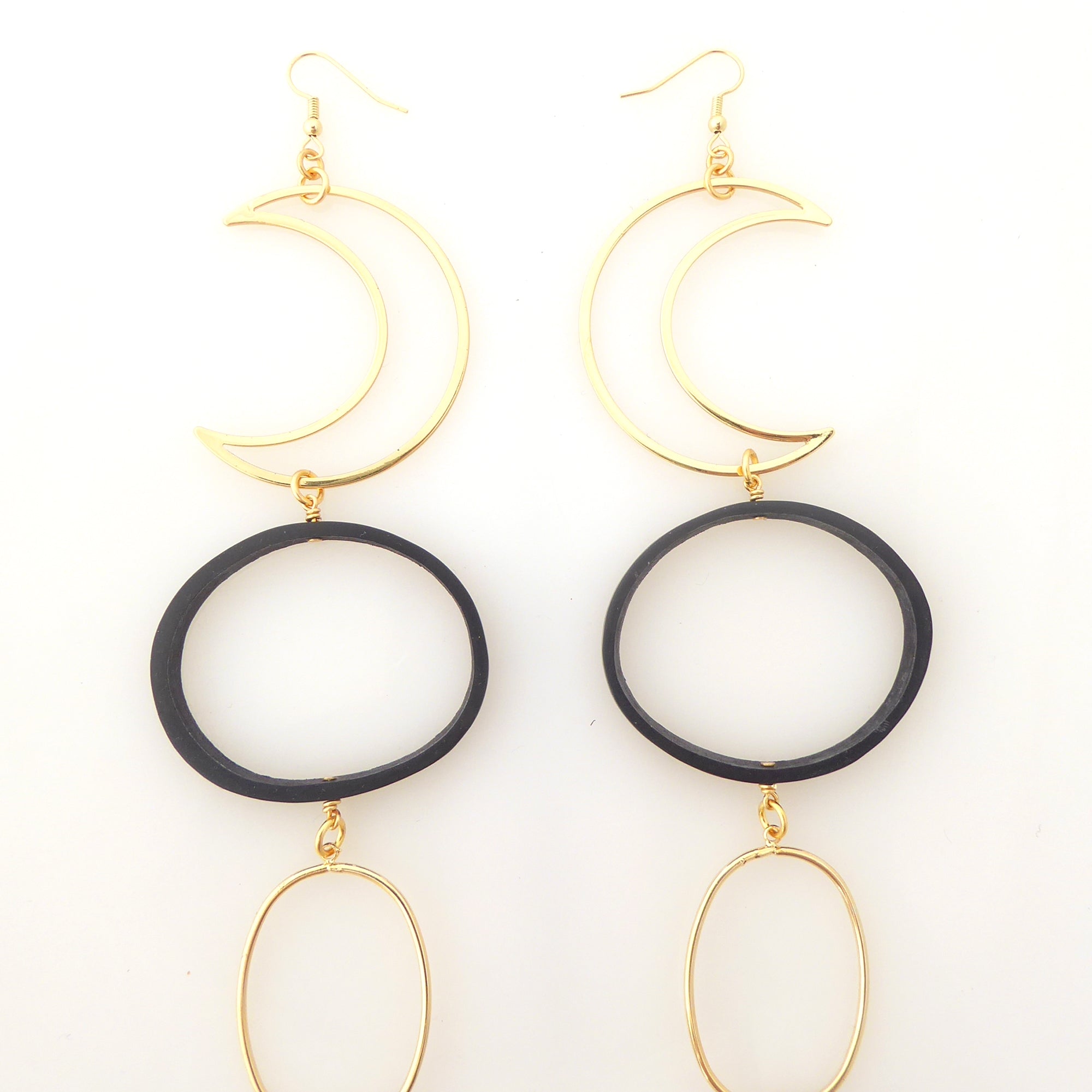 Crescent horn earrings by Jenny Dayco 5
