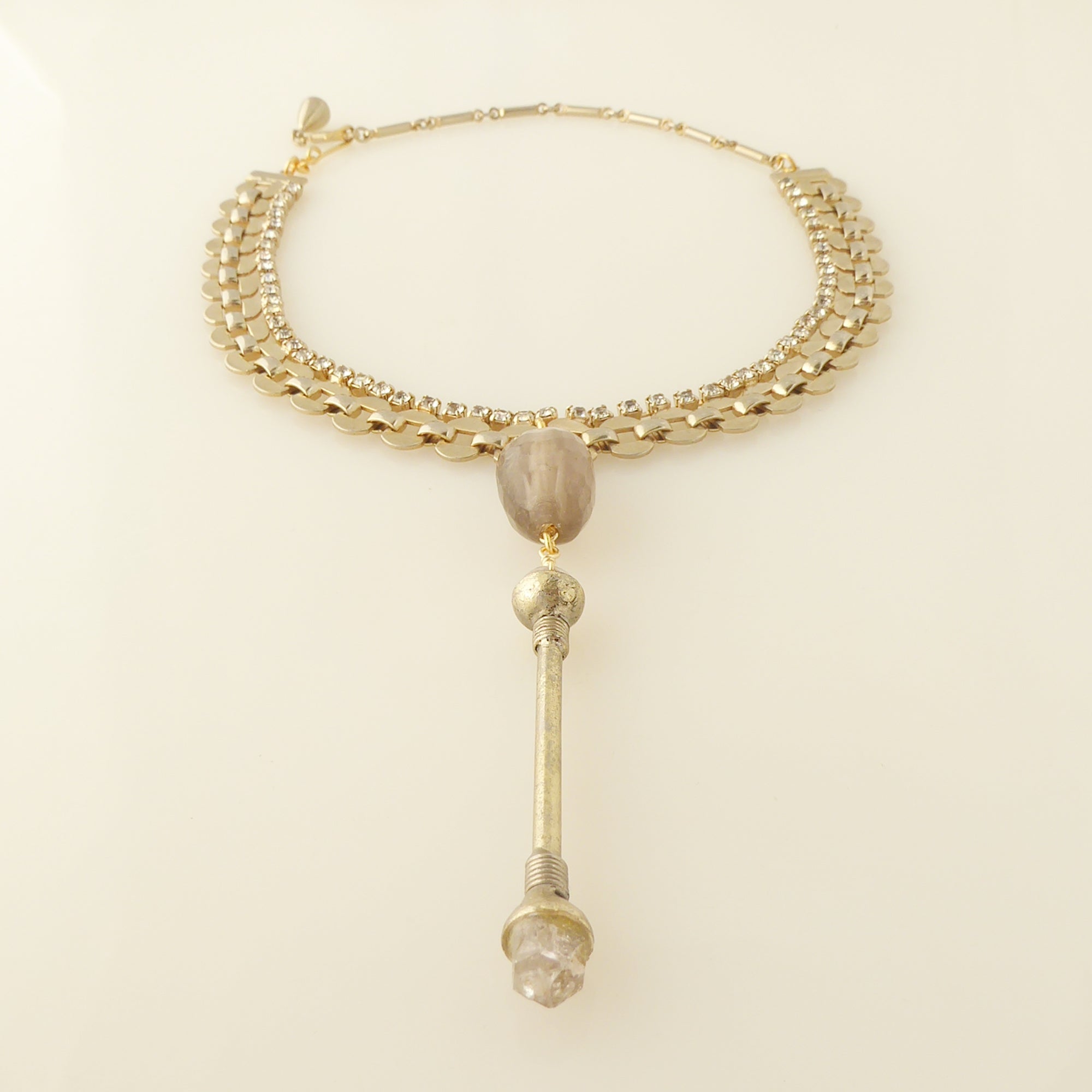 Crystal wand choker necklace by Jenny Dayco 3