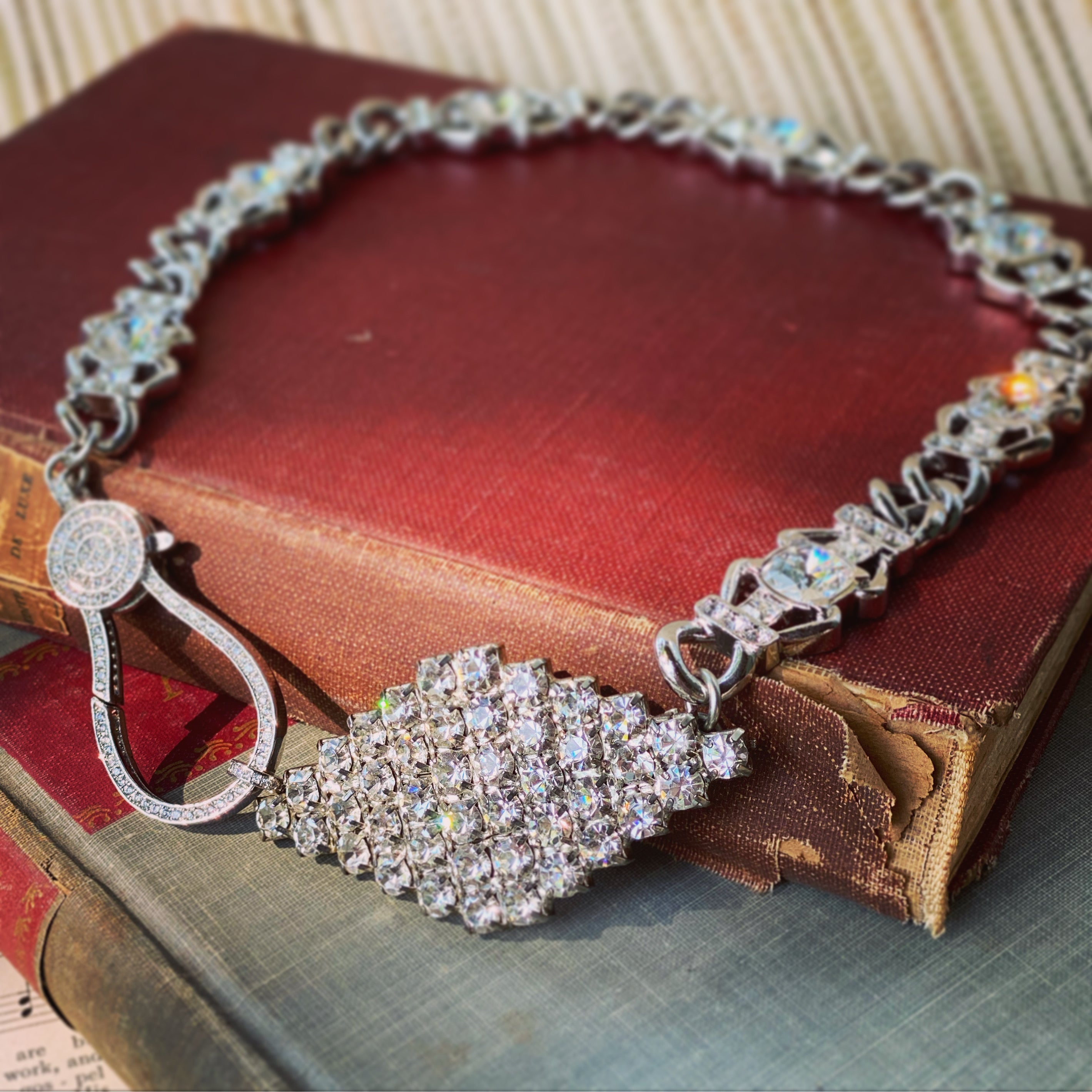 Ghiaccio rhinestone link necklace