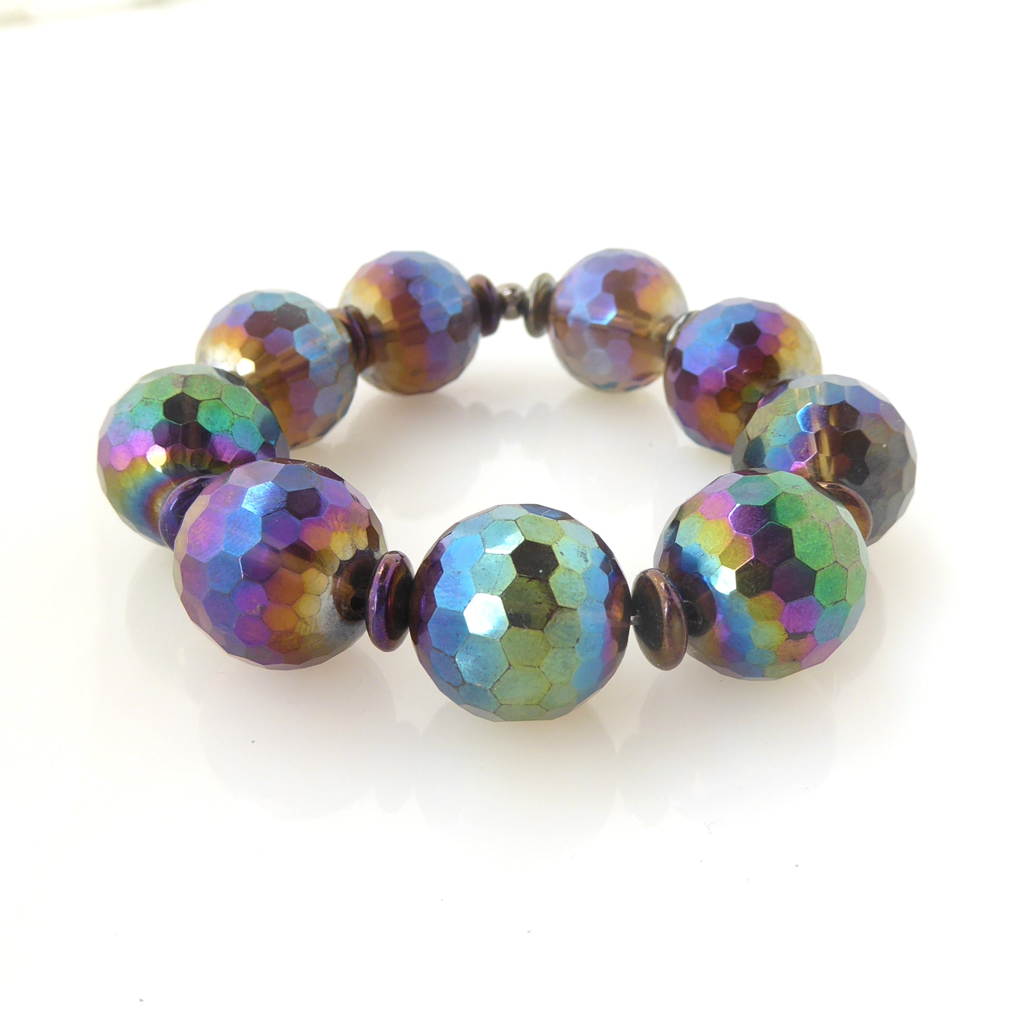 Dark iridescent kimoyo bracelet