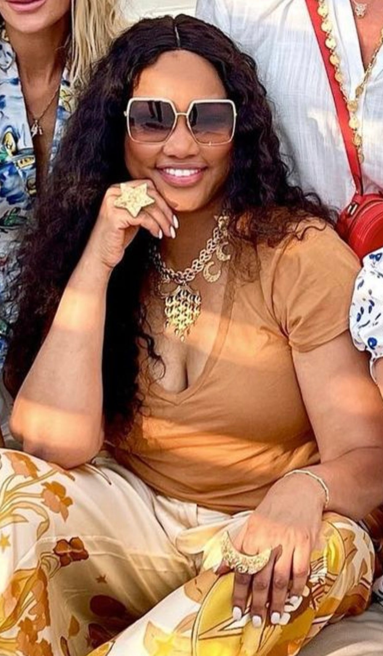 Garcelle Beauvais wearing Jenny Dayco rings and necklace 4