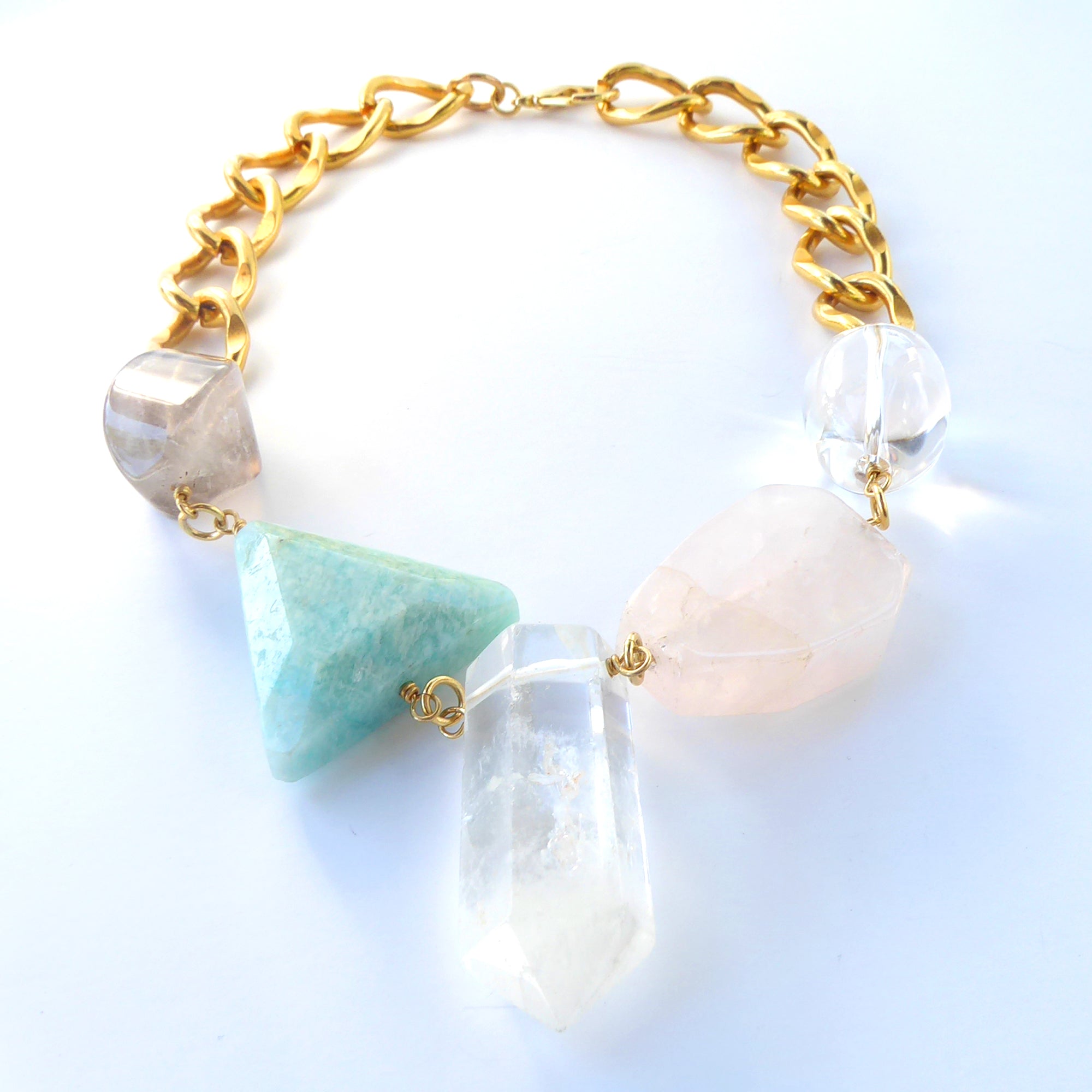 Geometric crystal necklace by Jenny Dayco 3