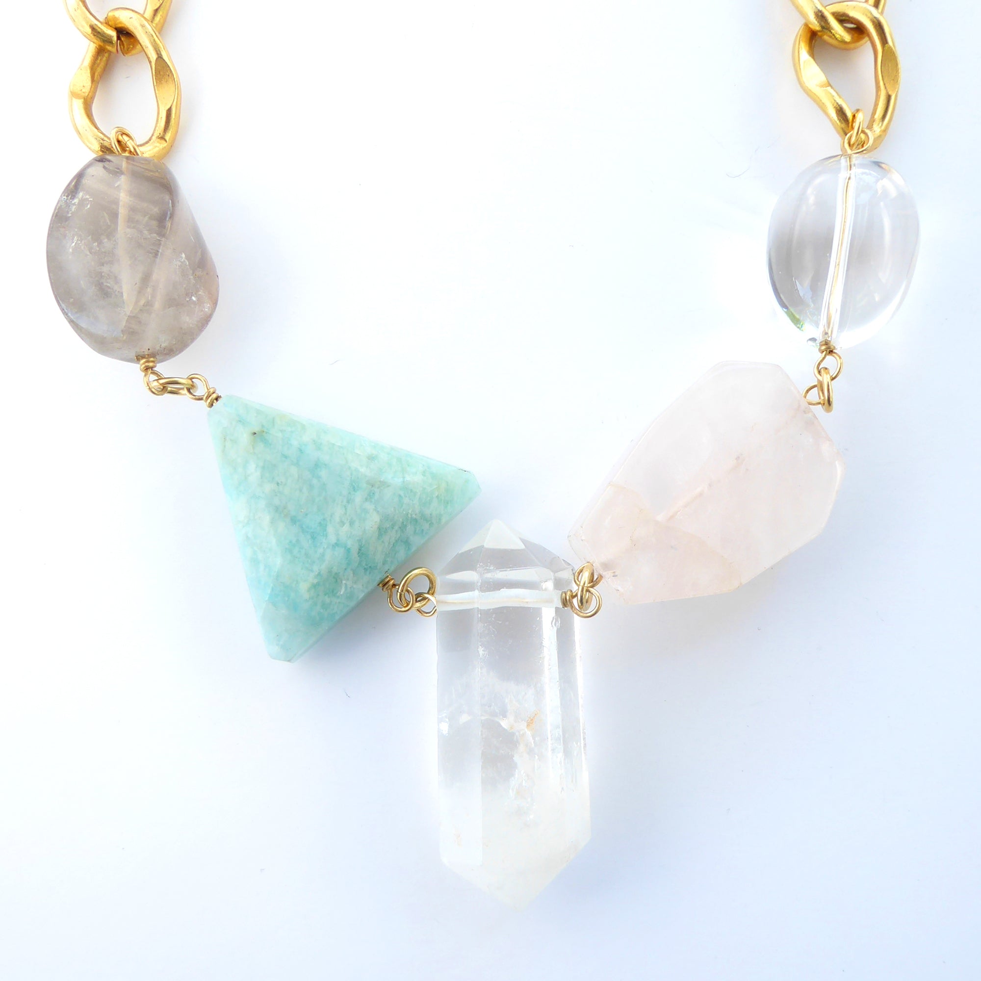 Geometric crystal necklace by Jenny Dayco 4
