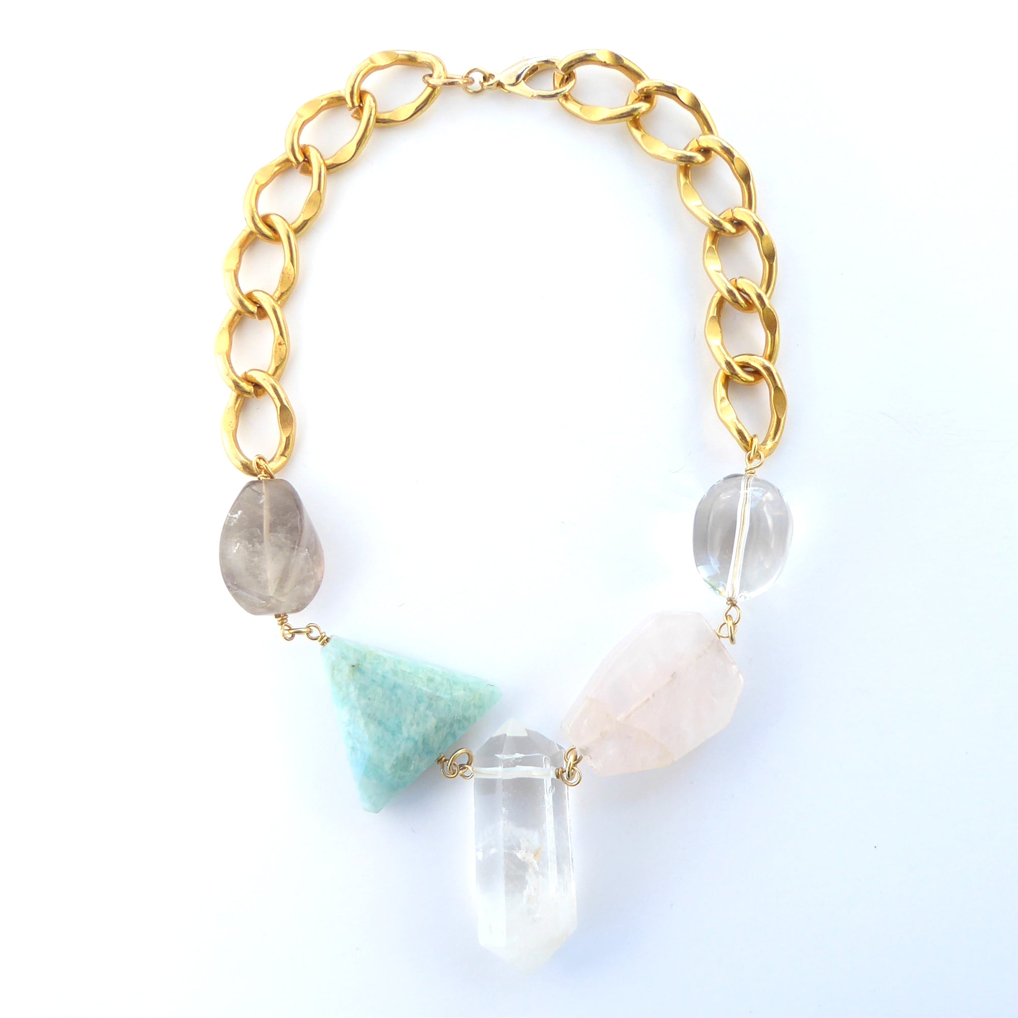 Geometric crystal necklace by Jenny Dayco 5
