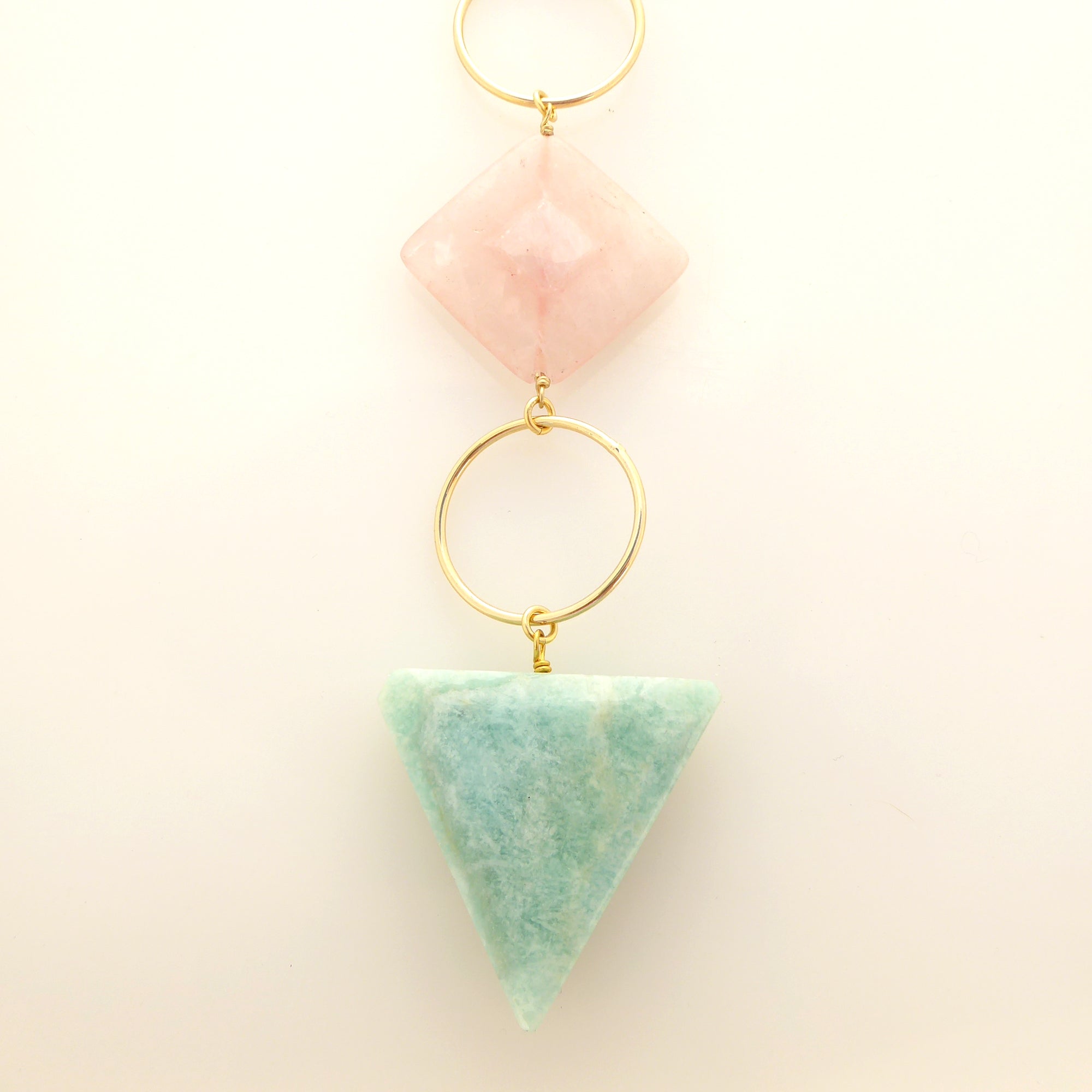 Gioia amazonite and rose quartz necklace by Jenny Dayco 4