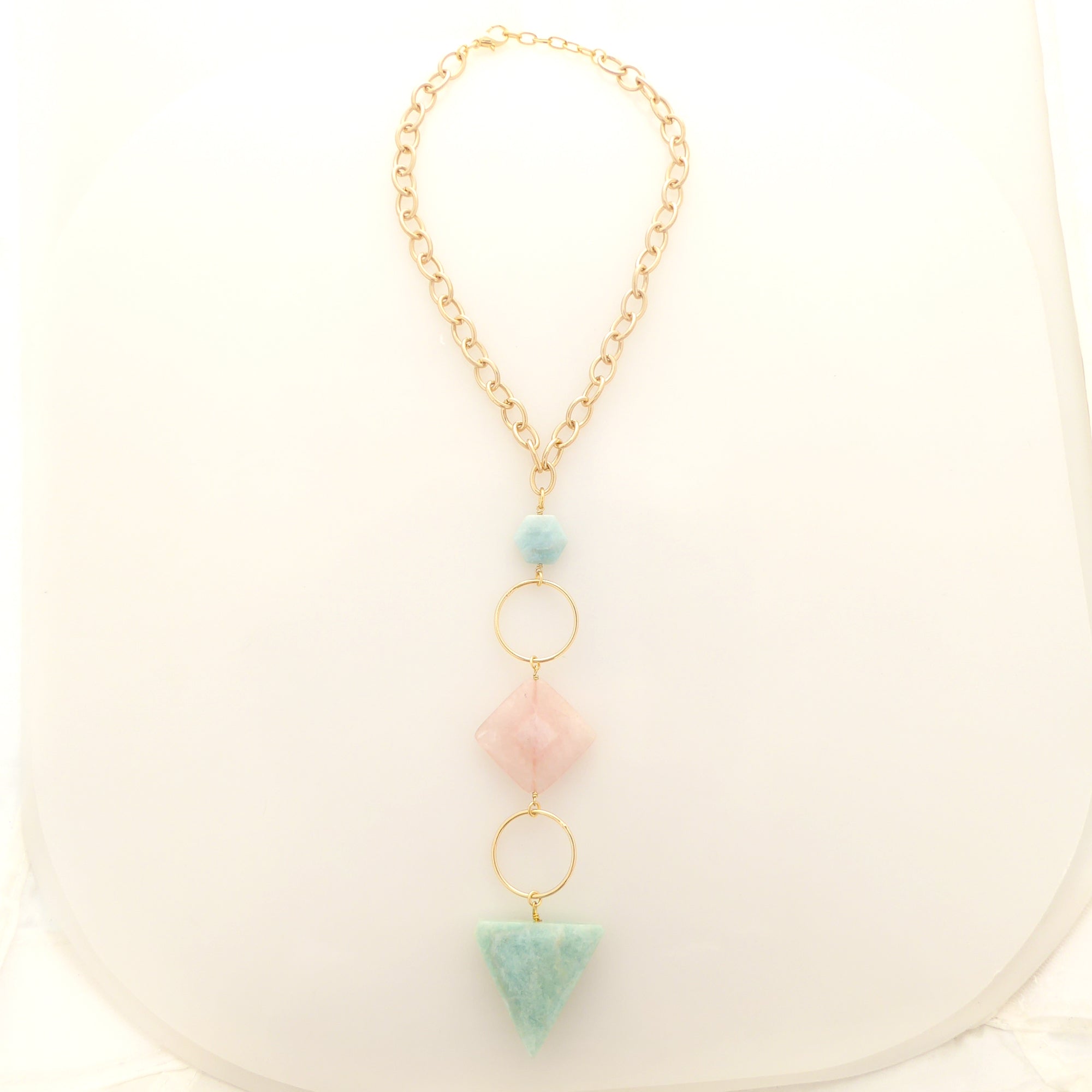 Gioia amazonite and rose quartz necklace by Jenny Dayco 6