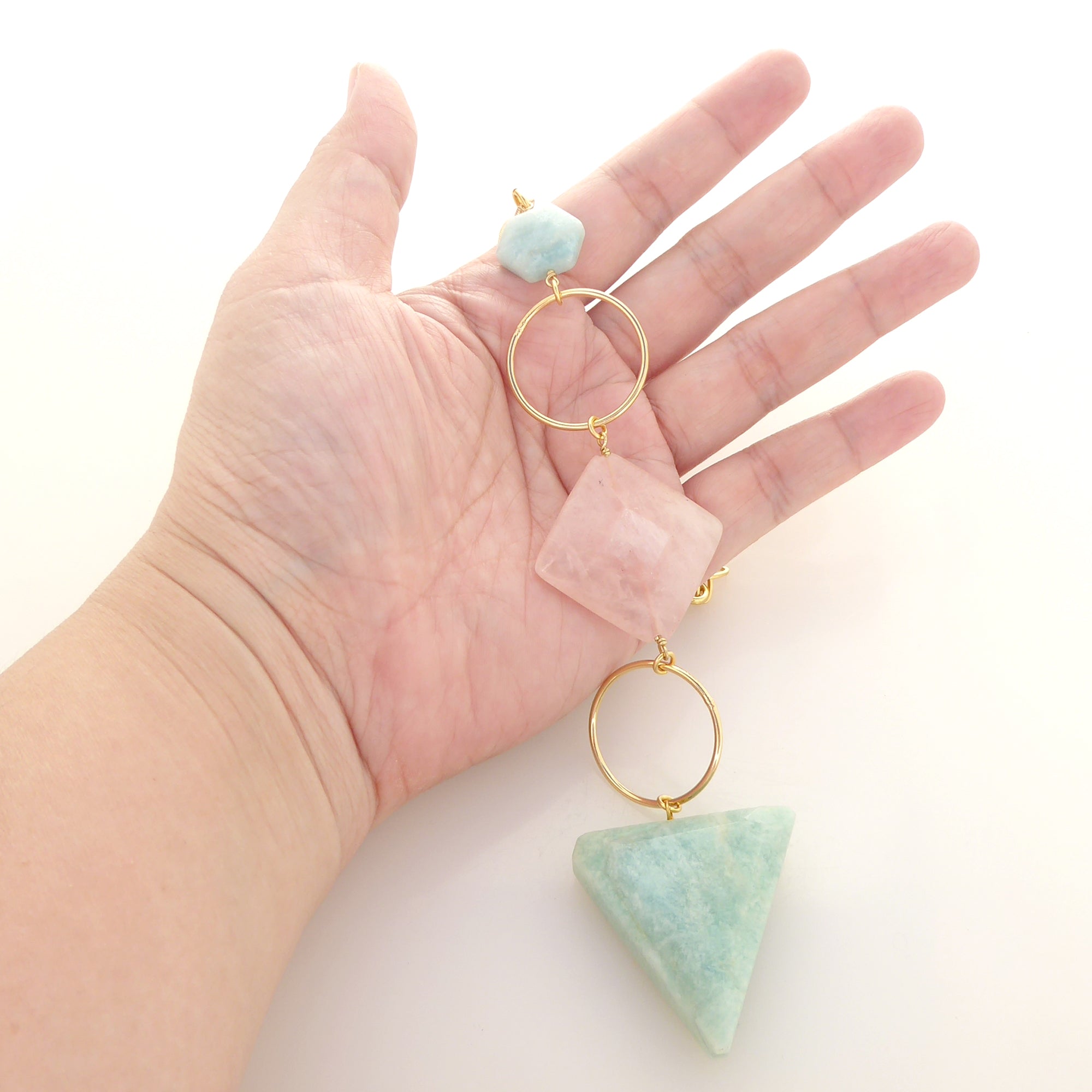 Gioia amazonite and rose quartz necklace by Jenny Dayco 7