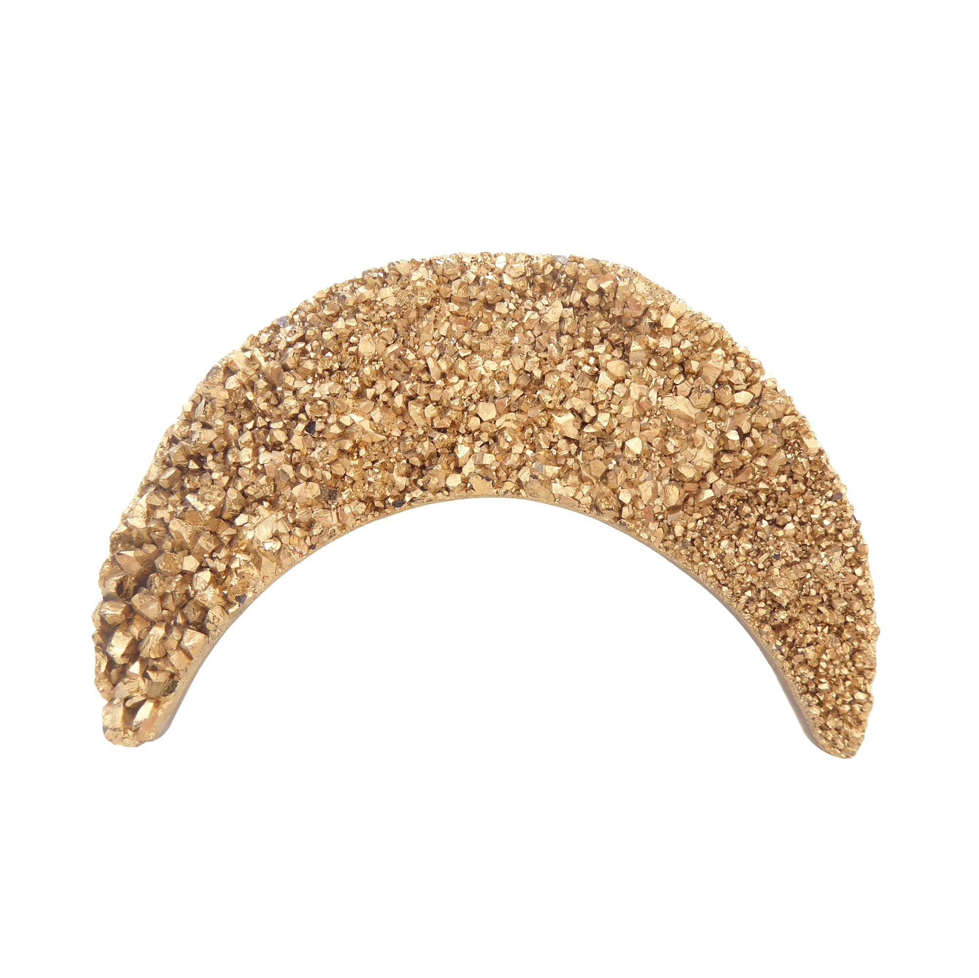 Gold druzy moon ring by Jenny Dayco 1