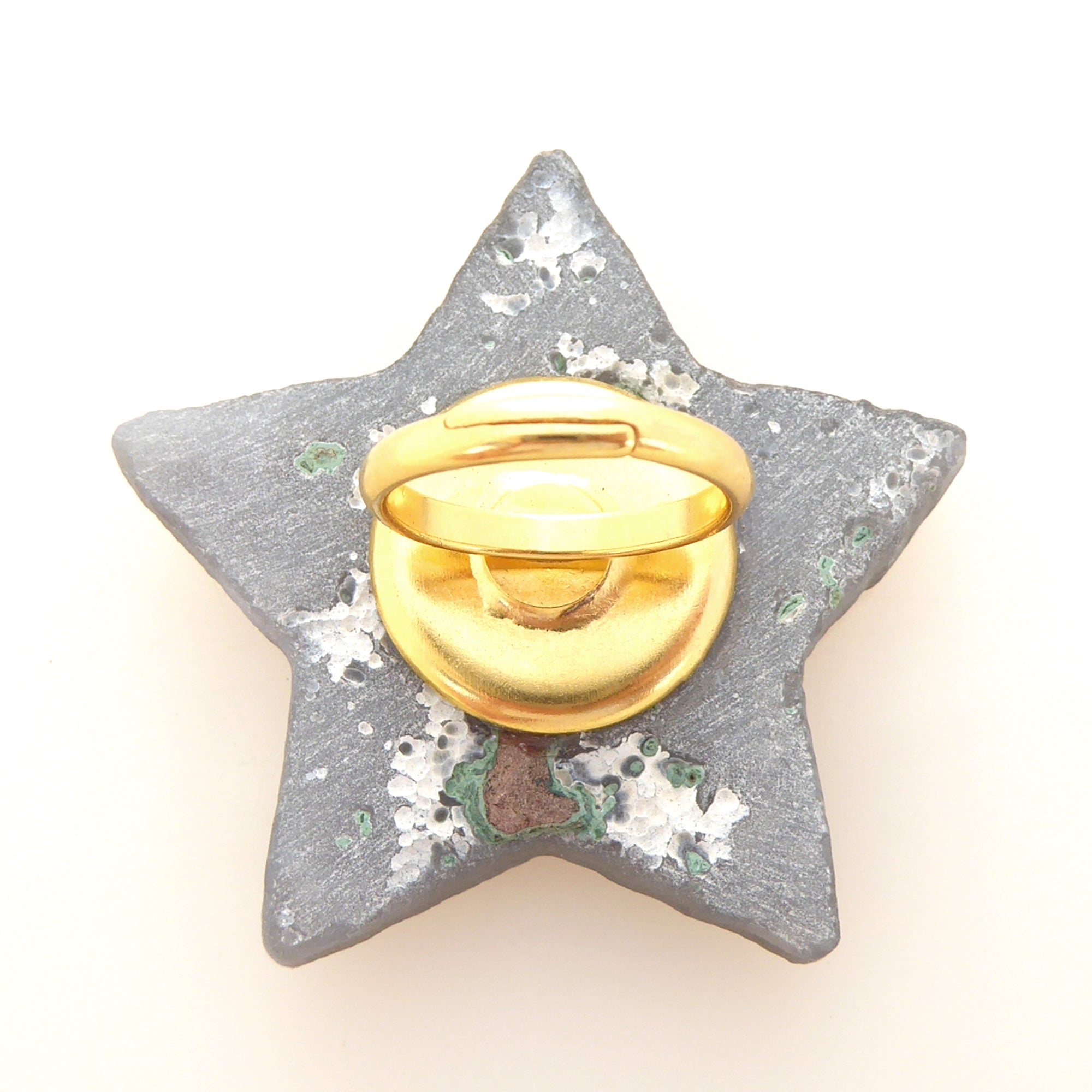 Gold druzy star ring by Jenny Dayco 5