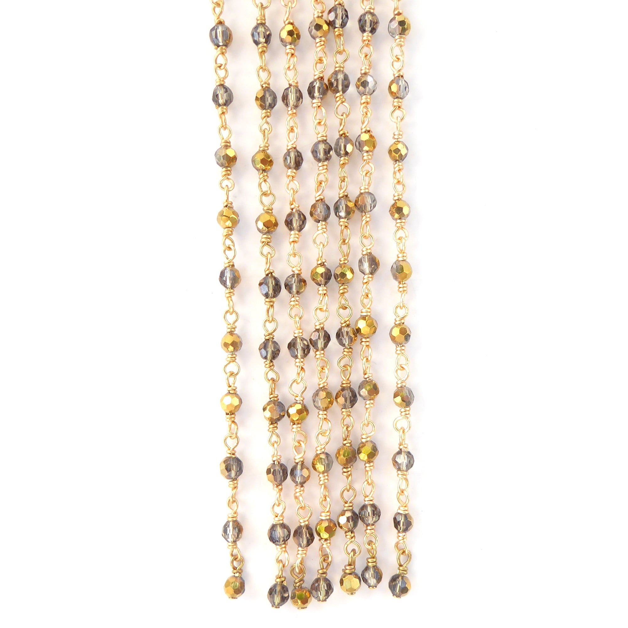 Gold filled crystal fringe bracelet by Jenny Dayco 4