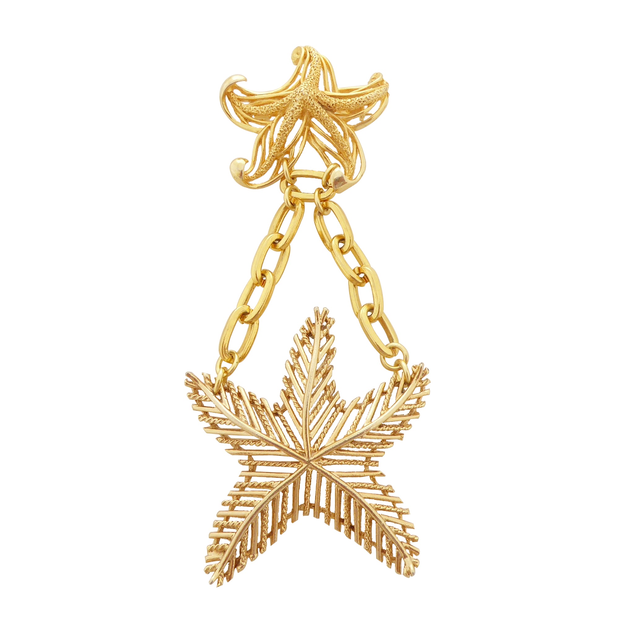 Gold starfish brooch by Jenny Dayco 1