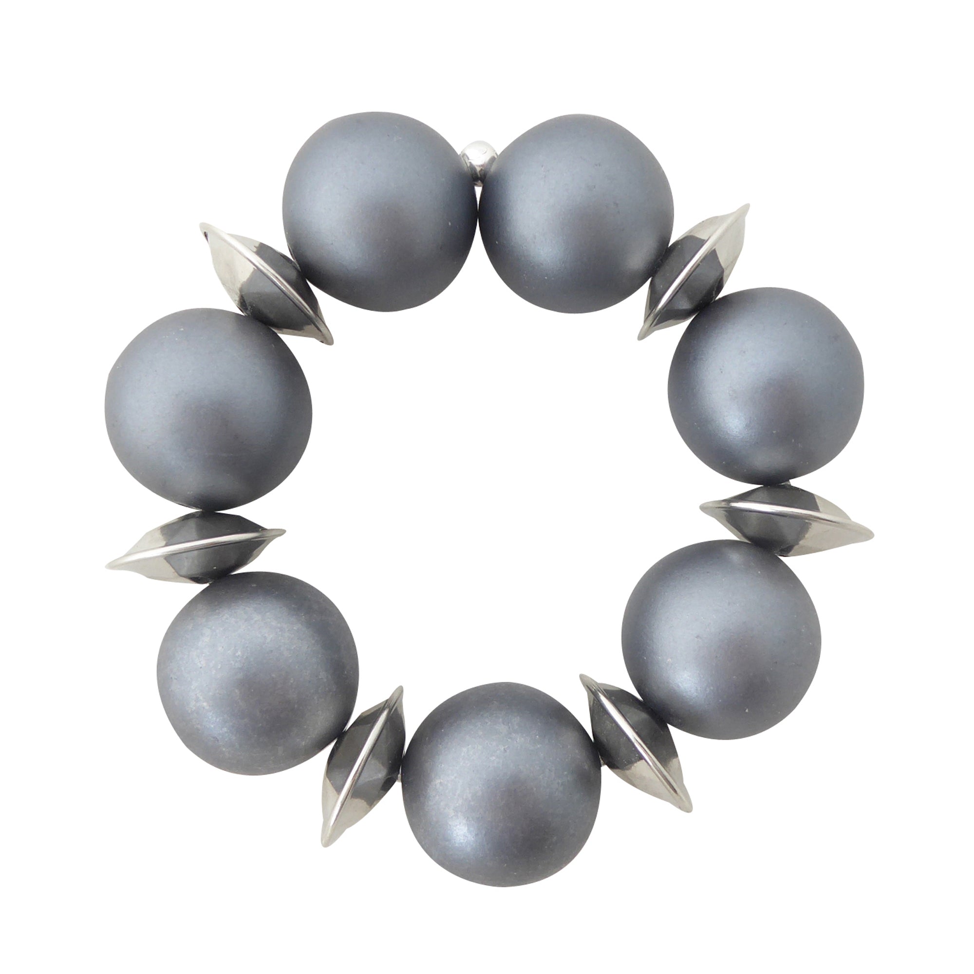 Gray kimoyo bead bracelet by Jenny Dayco 1