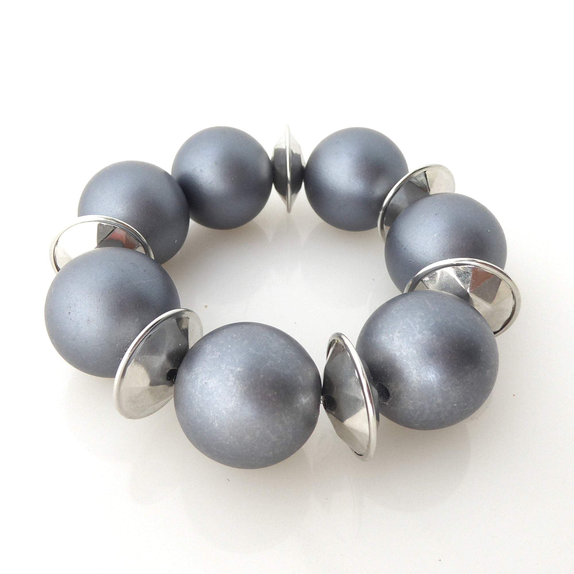 Gray kimoyo bead bracelet by Jenny Dayco 2