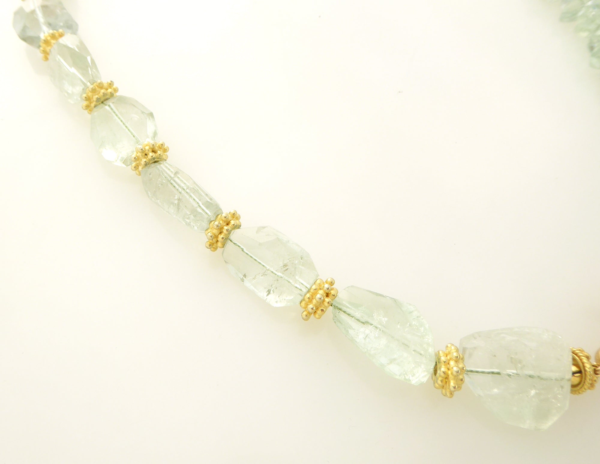 Green amethyst crystal toggle necklace by Jenny Dayco 3