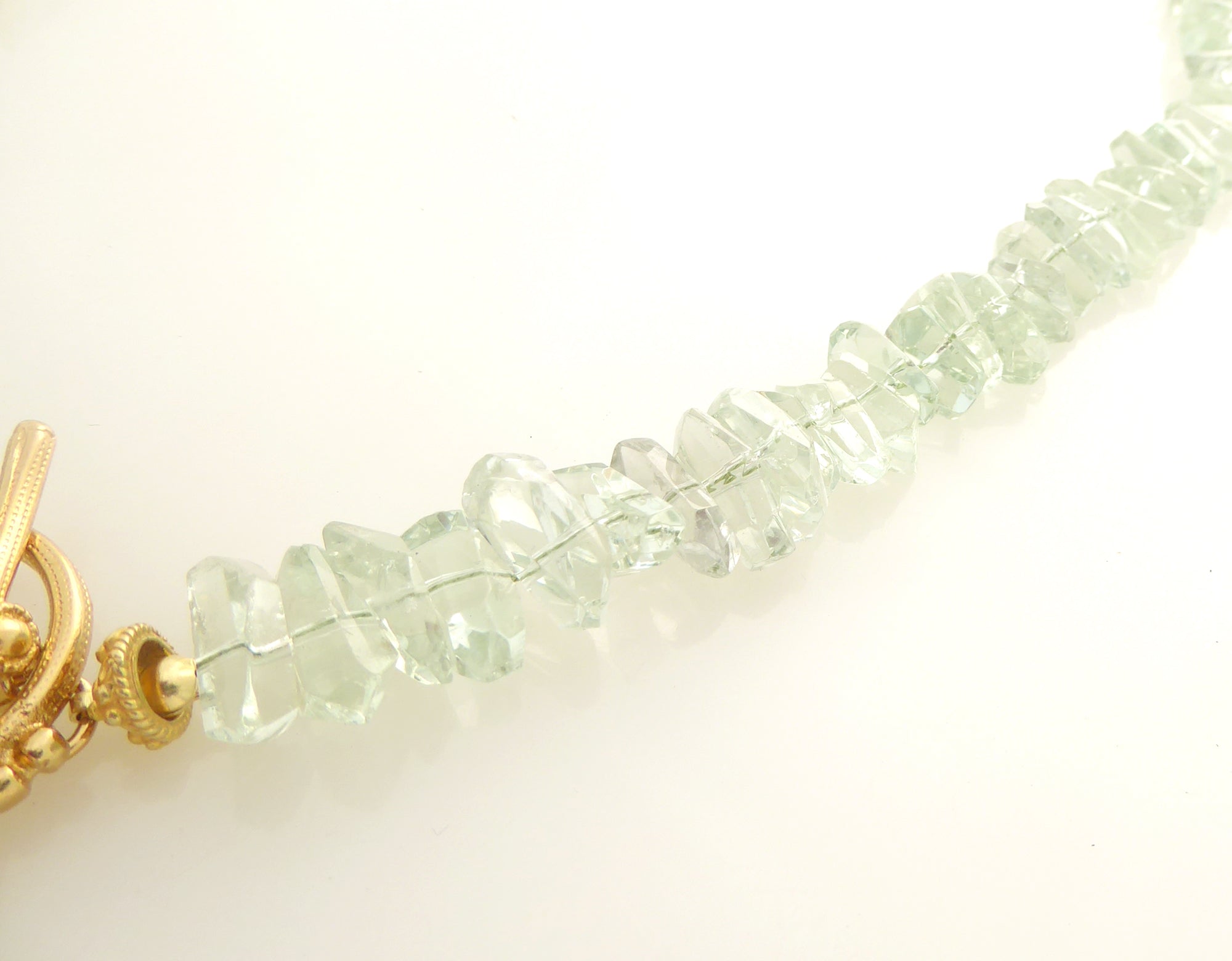 Green amethyst crystal toggle necklace by Jenny Dayco 4