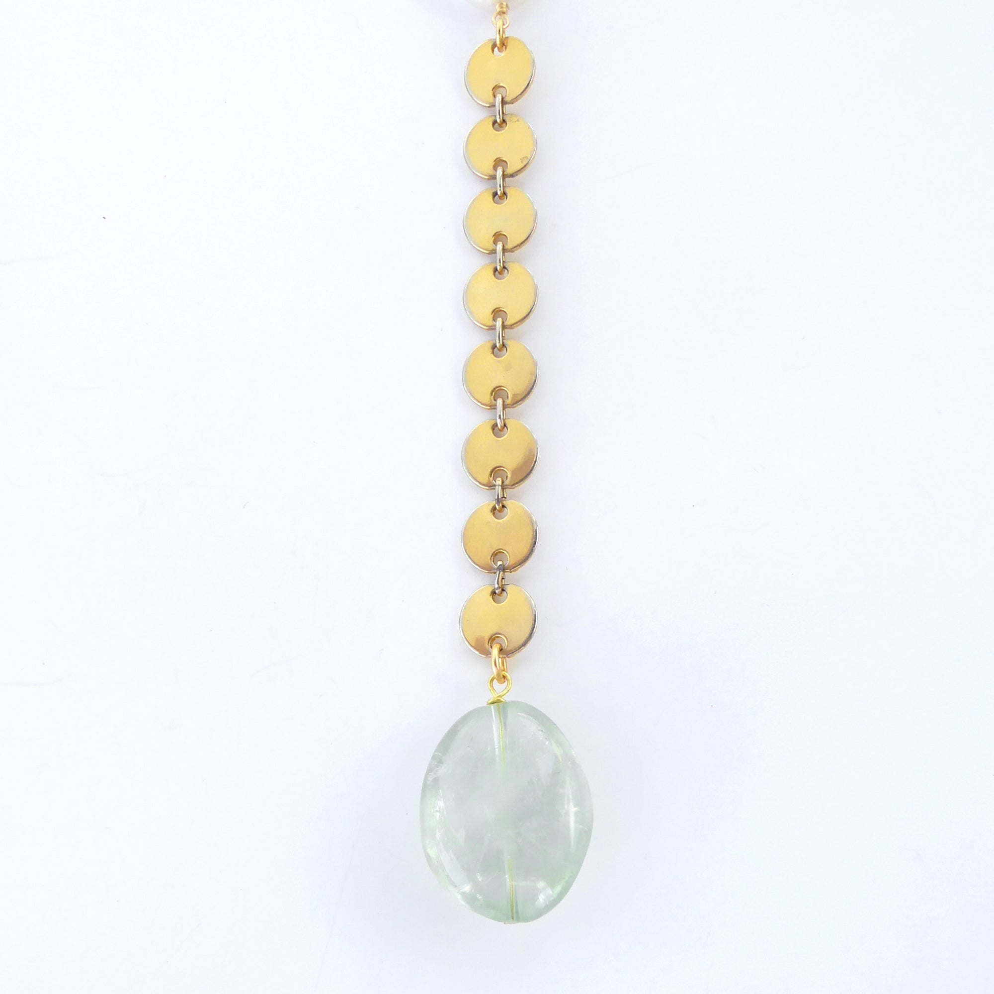 Green amethyst drop necklace by Jenny Dayco 4