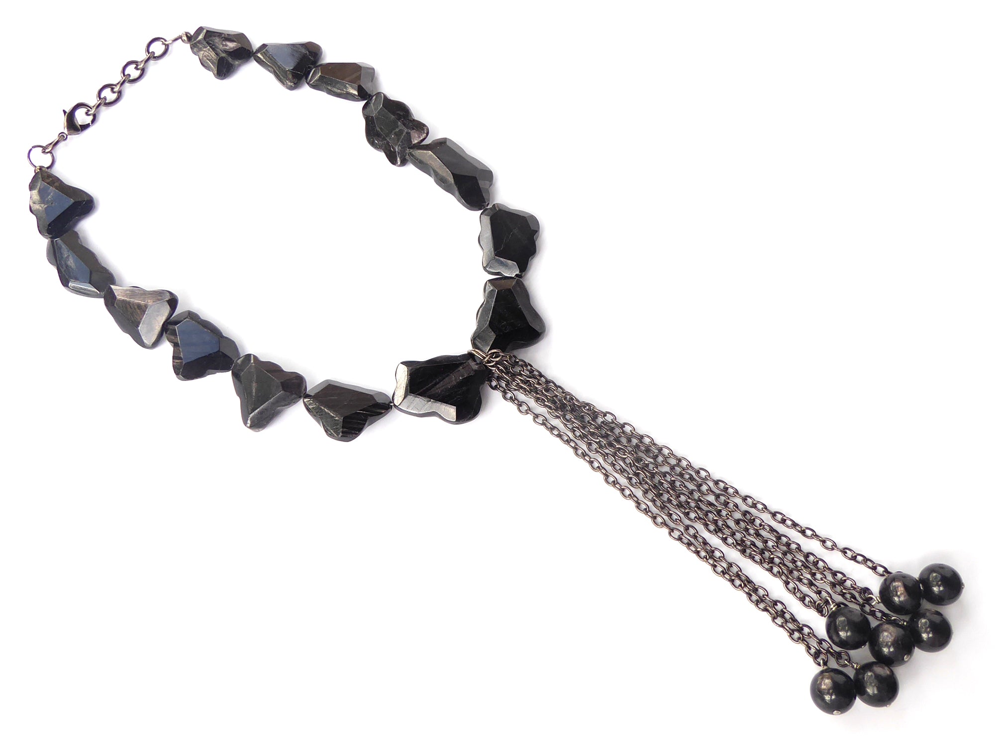Hypersthene tassel necklace by Jenny Dayco 2