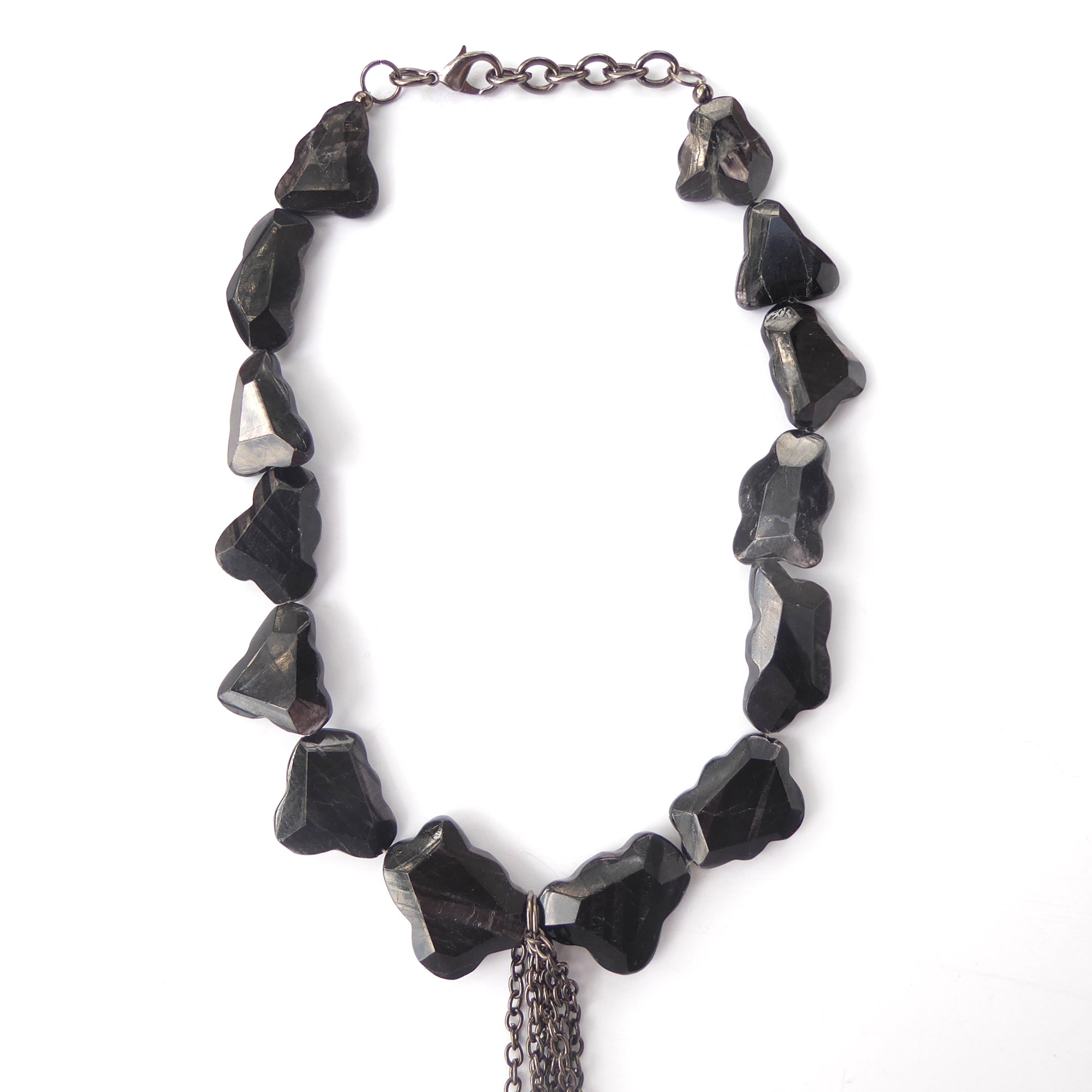 Hypersthene tassel necklace by Jenny Dayco 5