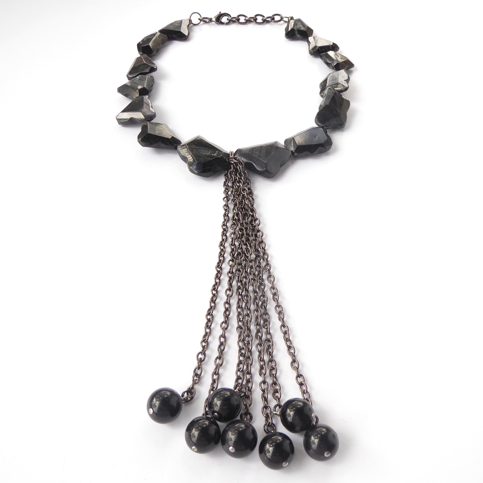 Hypersthene tassel necklace by Jenny Dayco 7