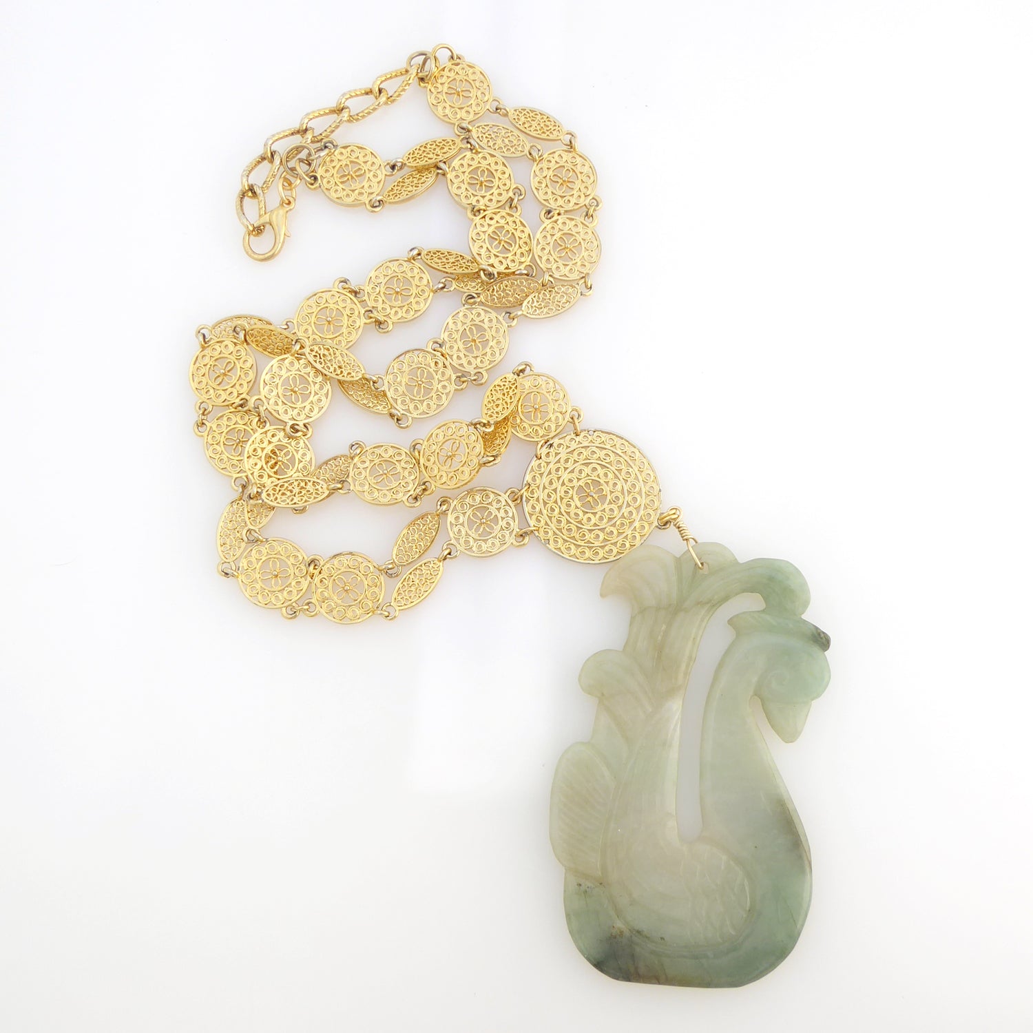 Jade swan necklace by Jenny Dayco 5