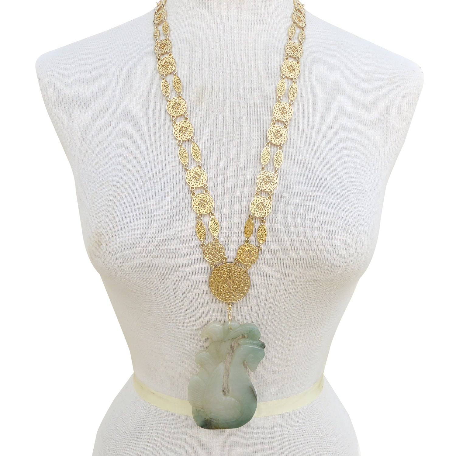 Jade swan necklace by Jenny Dayco 7