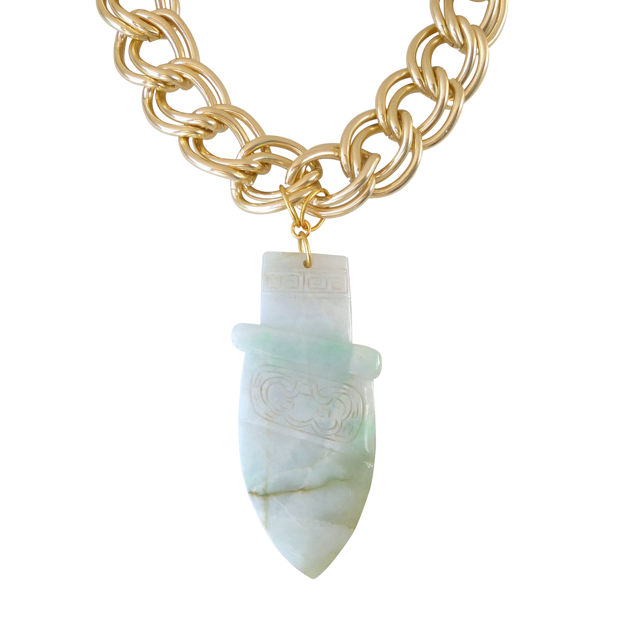Jade dagger necklace by Jenny Dayco 1