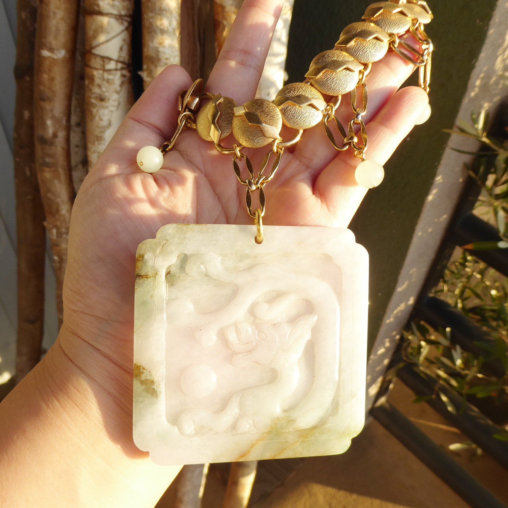 Jade dragon necklace by Jenny Dayco 9