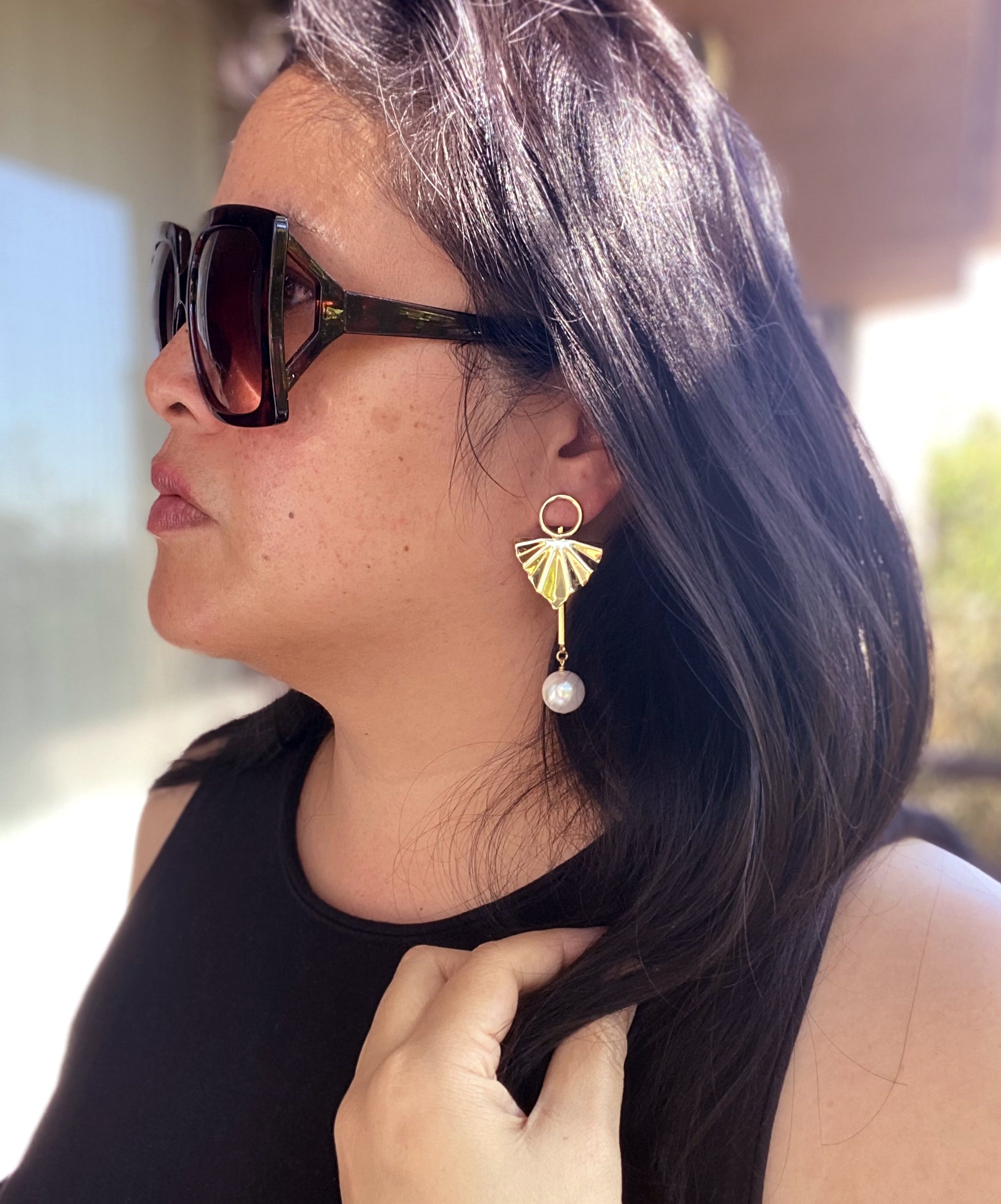 Jenny Dayco wearing kaia earrings