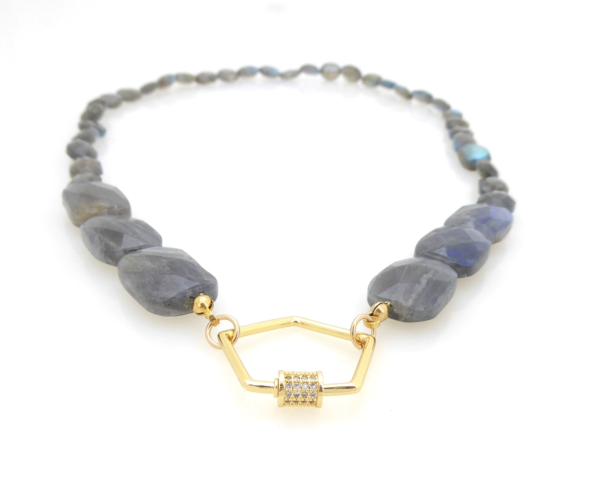 Labradorite pentagon necklace by Jenny Dayco 3