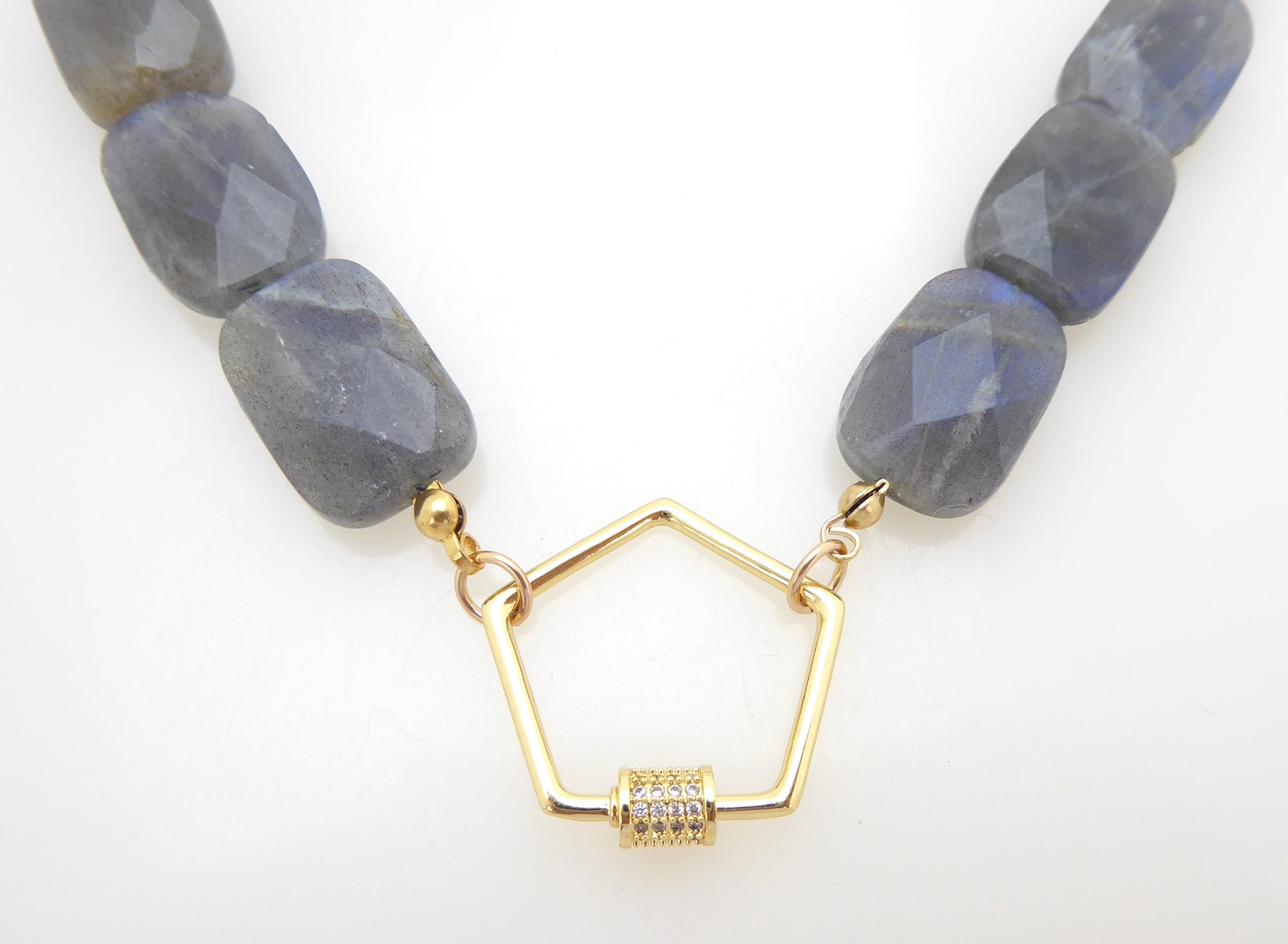 Labradorite pentagon necklace by Jenny Dayco 4