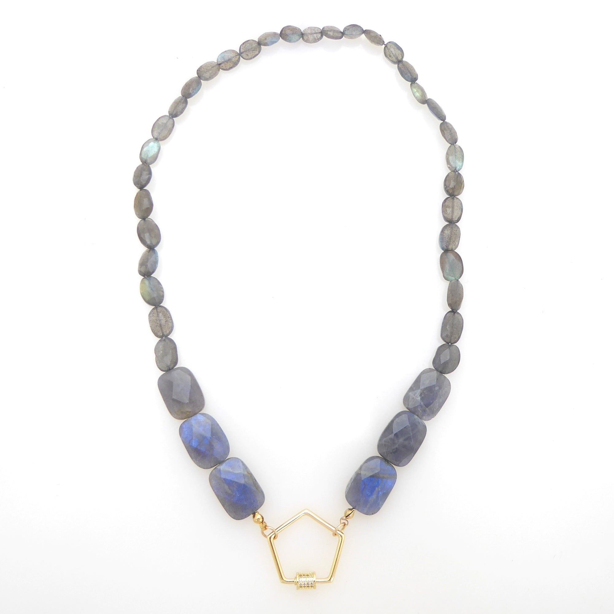 Labradorite pentagon necklace by Jenny Dayco 5