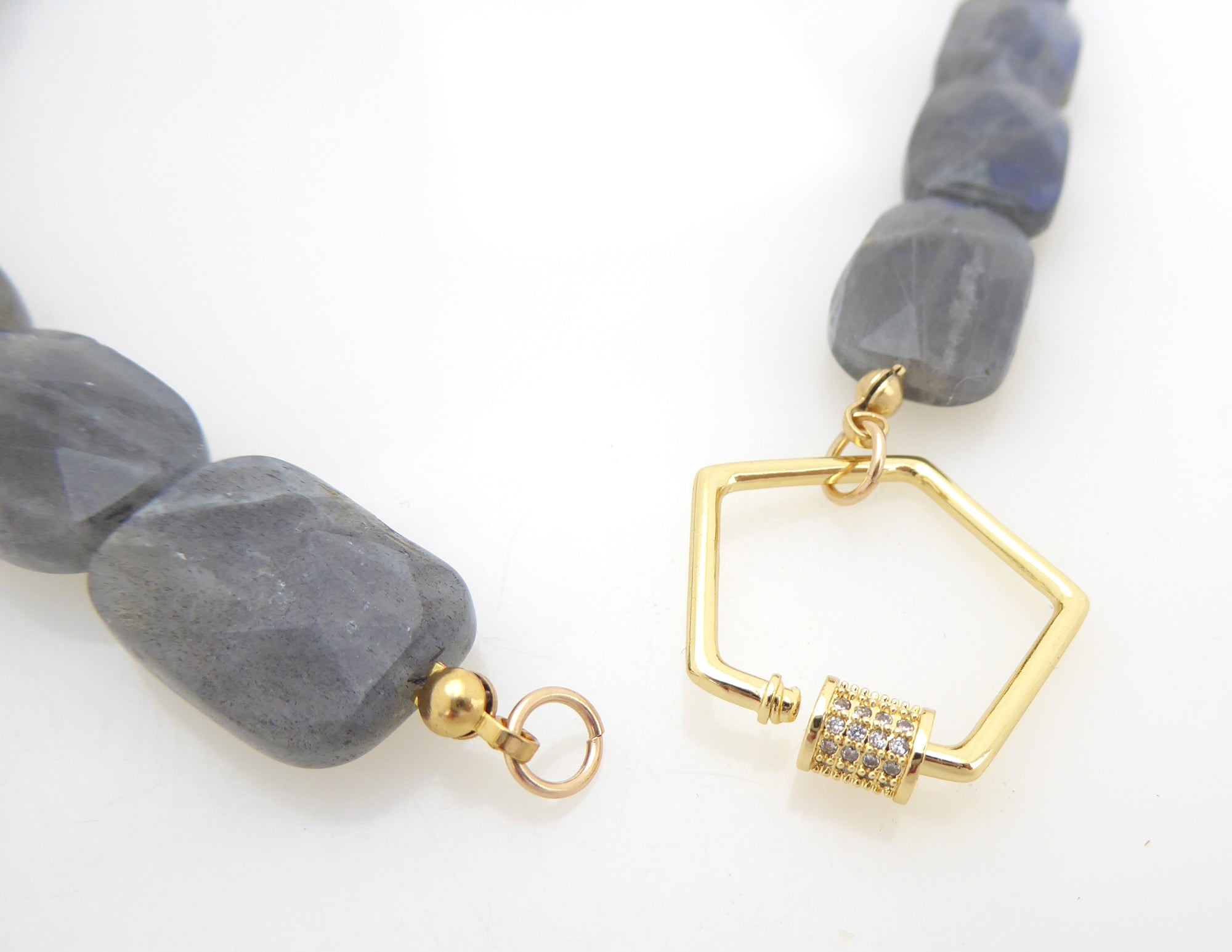 Labradorite pentagon necklace by Jenny Dayco 6