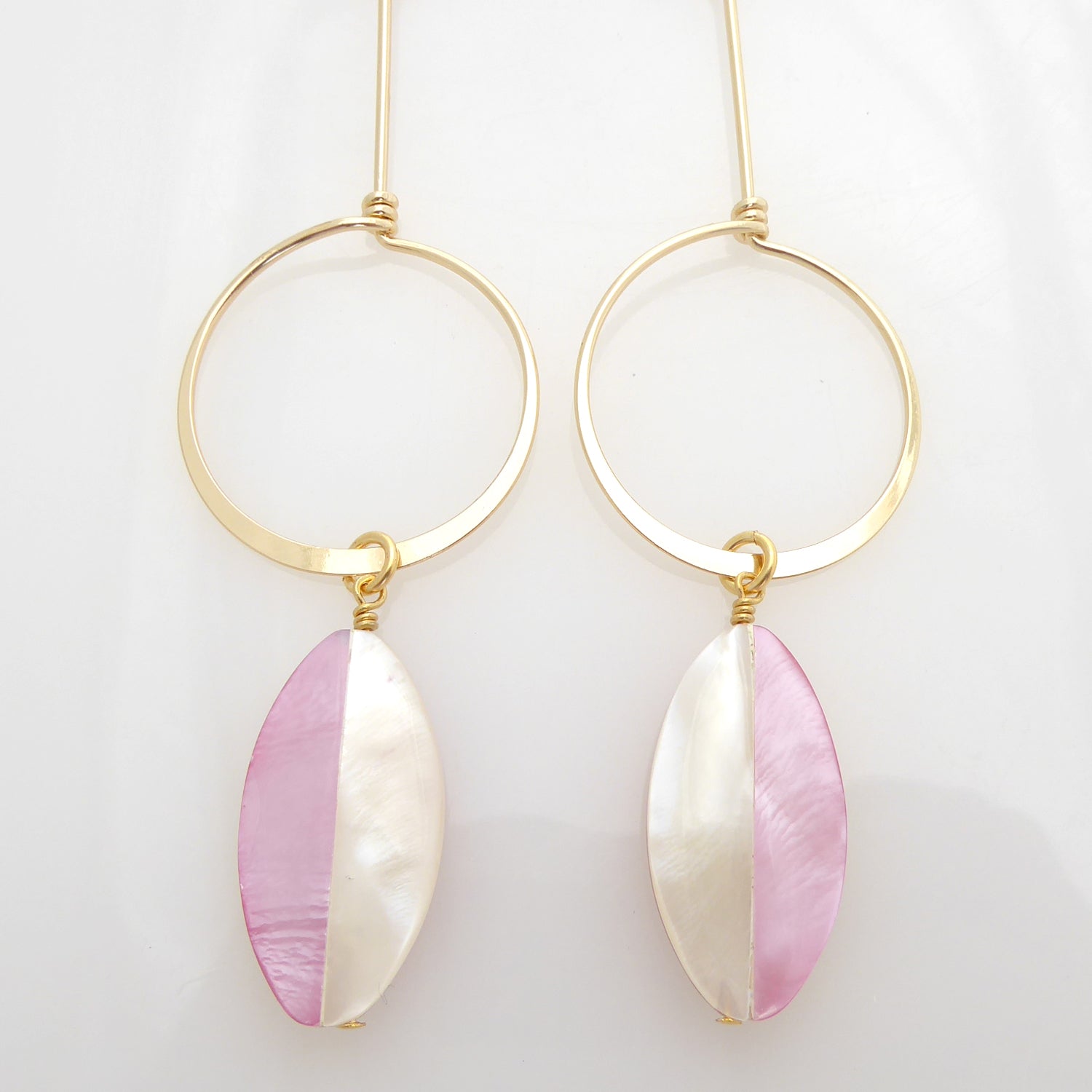 Nahla drop earrings in pink by Jenny Dayco 4