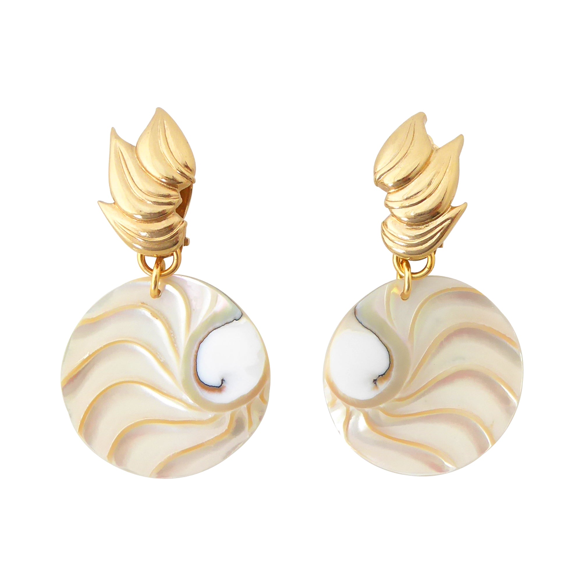 Nautilus chamber earrings by Jenny Dayco 1