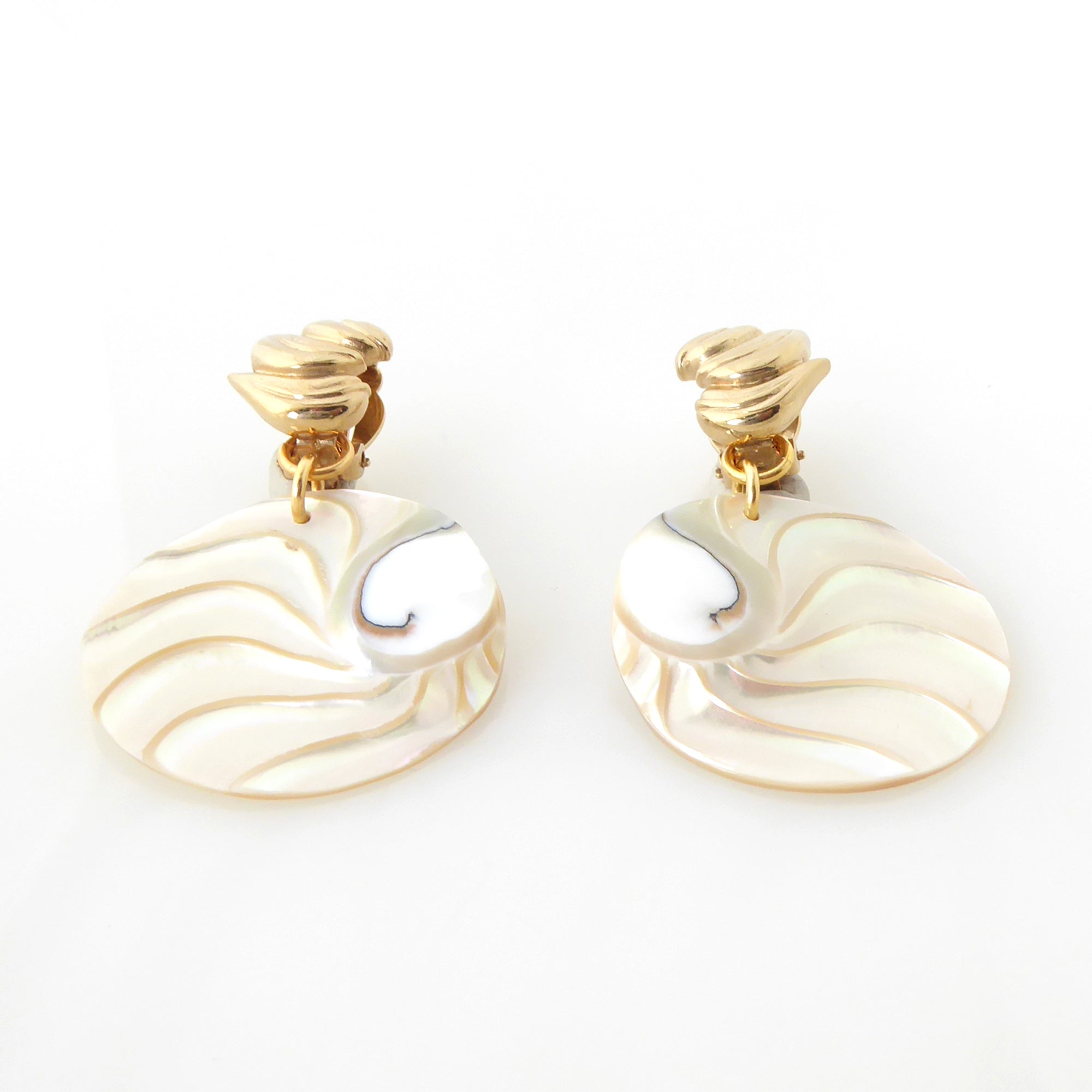 Nautilus chamber earrings by Jenny Dayco 3