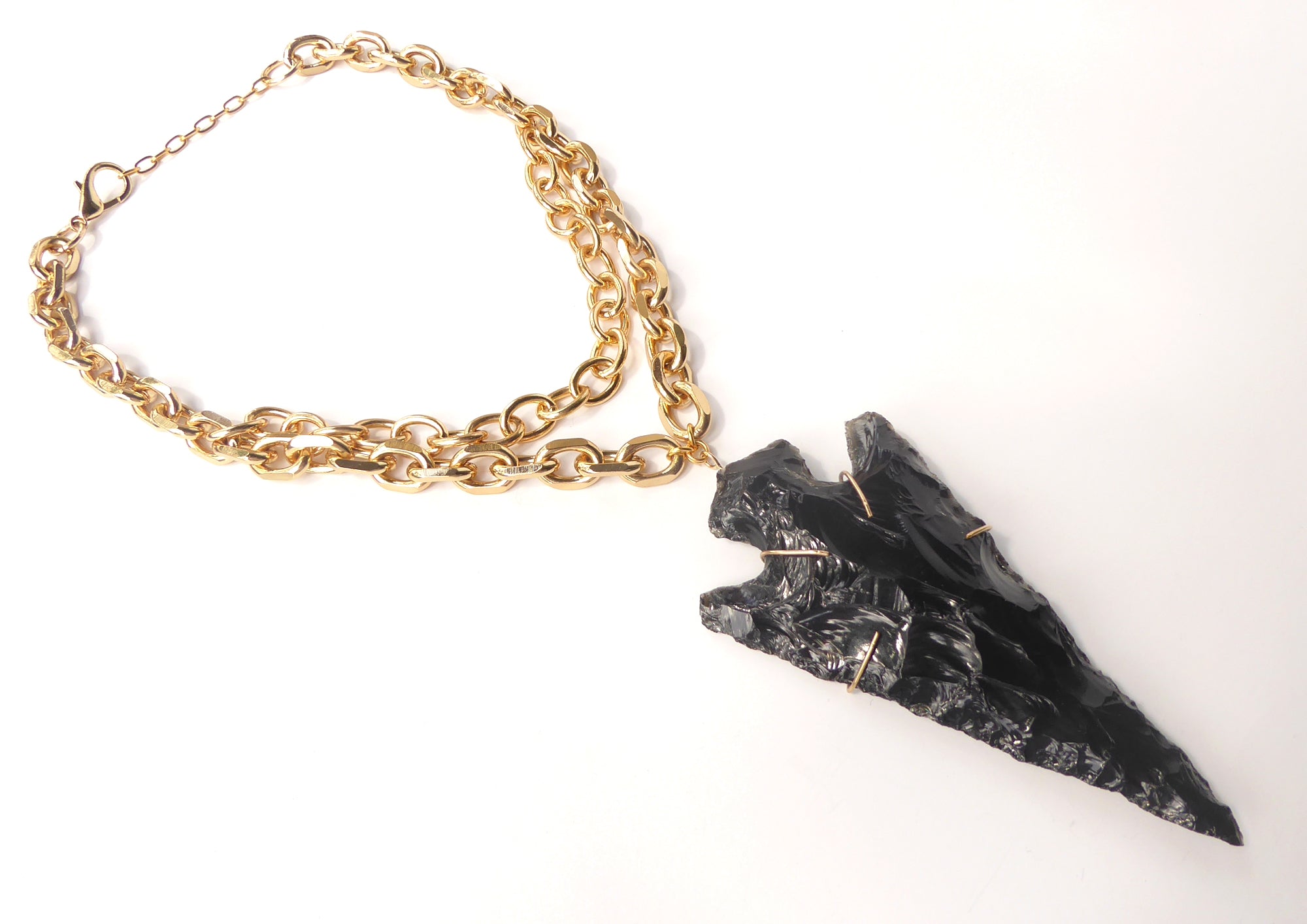 Obsidian arrowhead necklace by Jenny Dayco 2