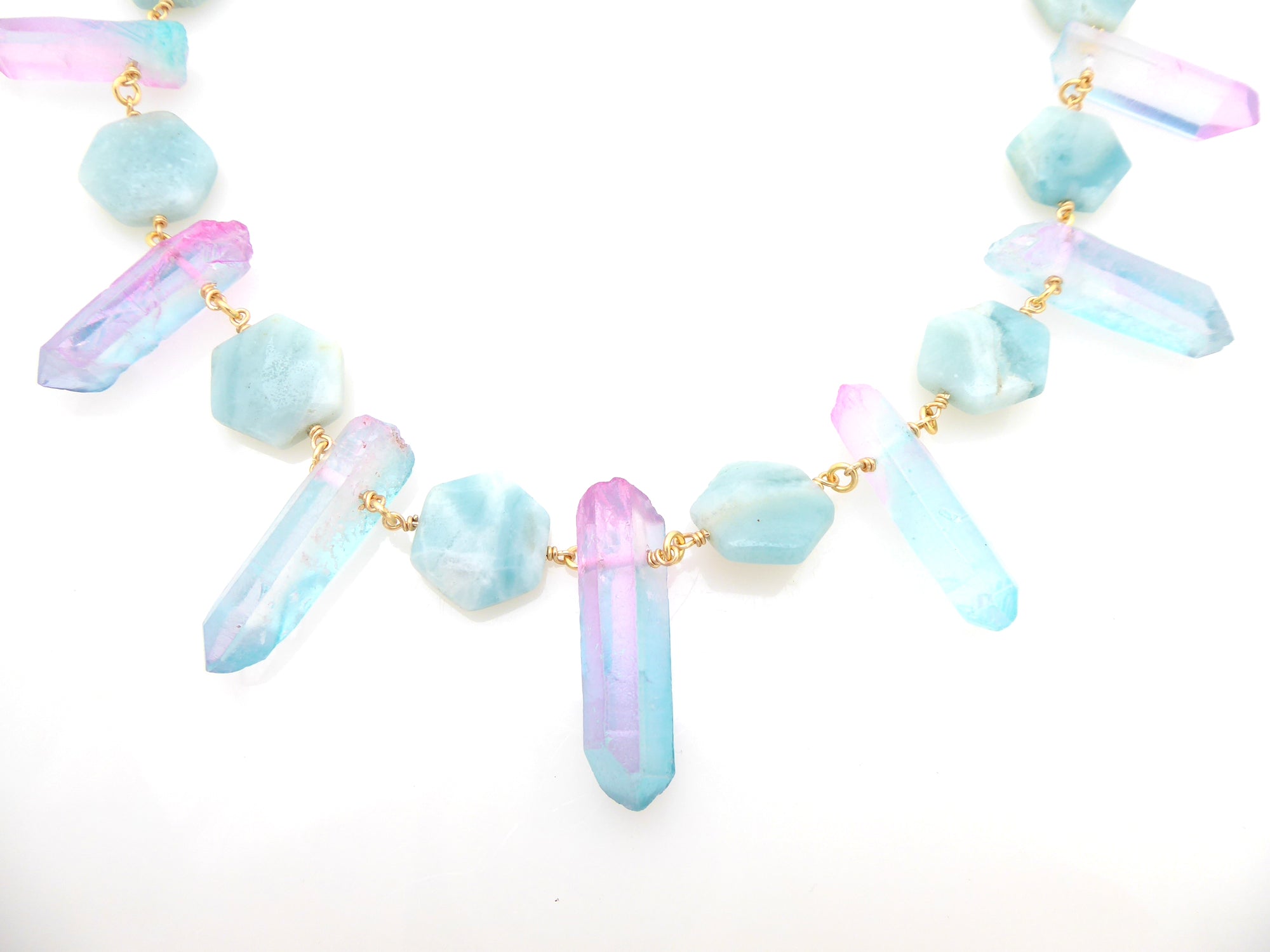 Pastel crystal necklace by Jenny Dayco 4
