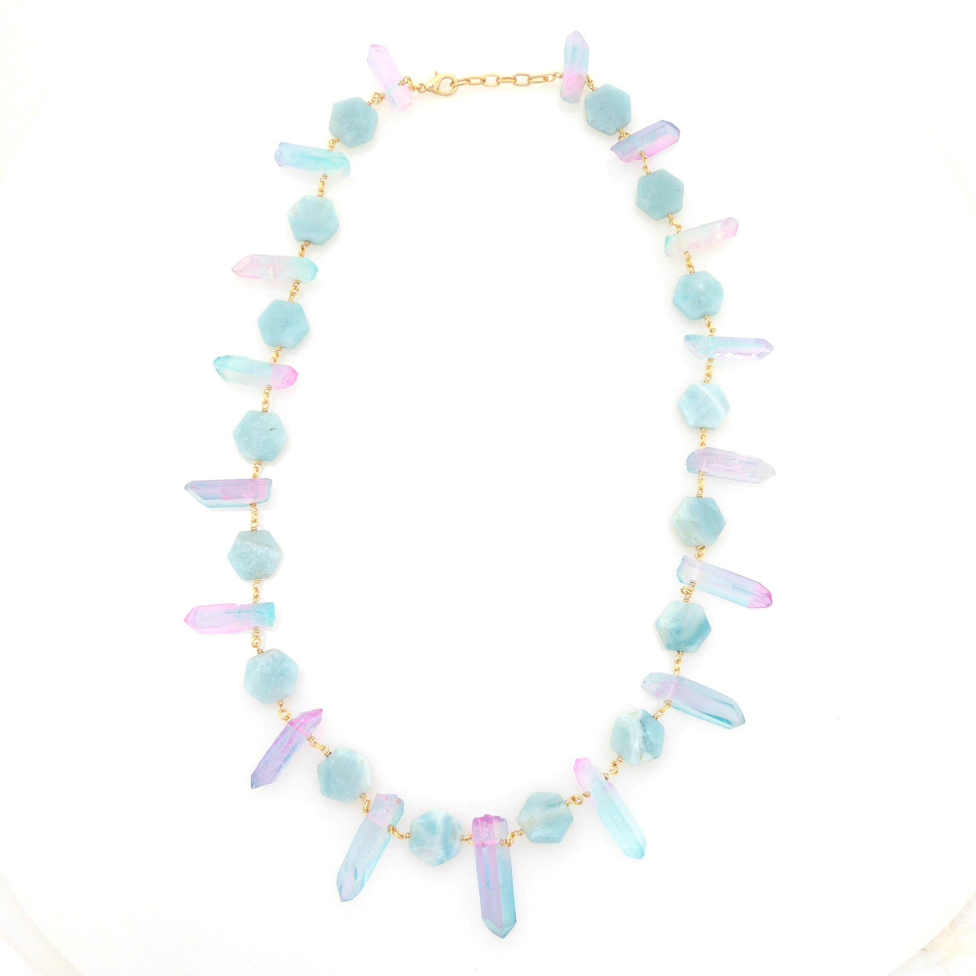 Pastel crystal necklace by Jenny Dayco 5