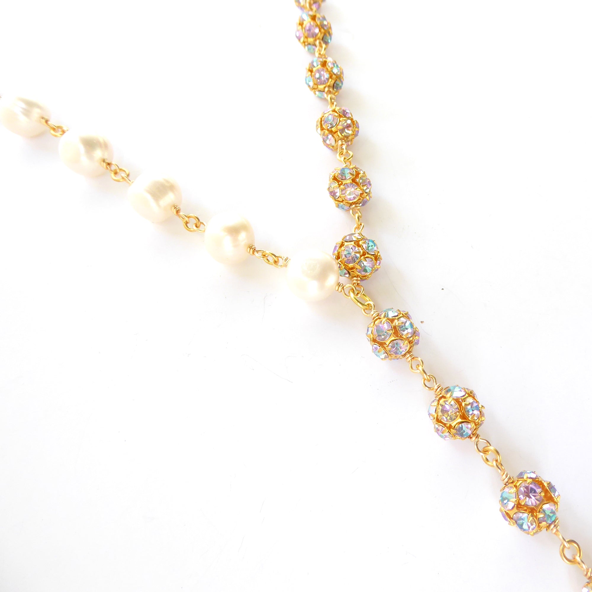 Pearl pastel crystal necklace by Jenny Dayco 6