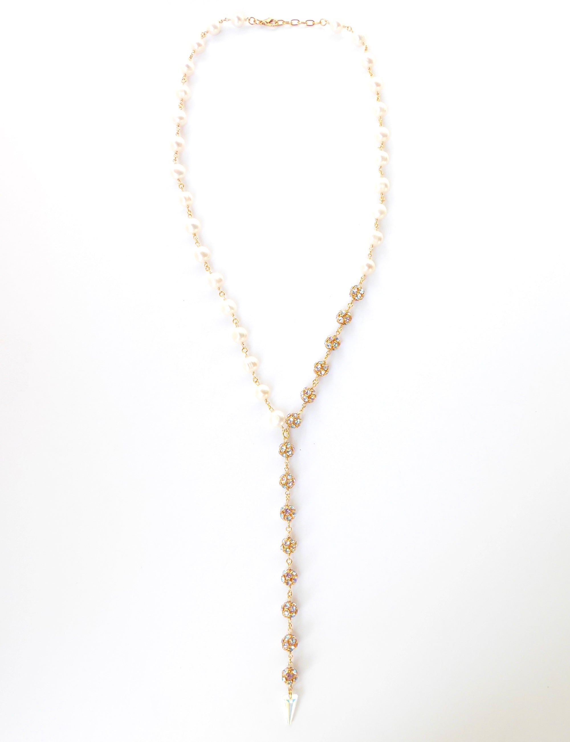 Pearl pastel crystal necklace by Jenny Dayco 7