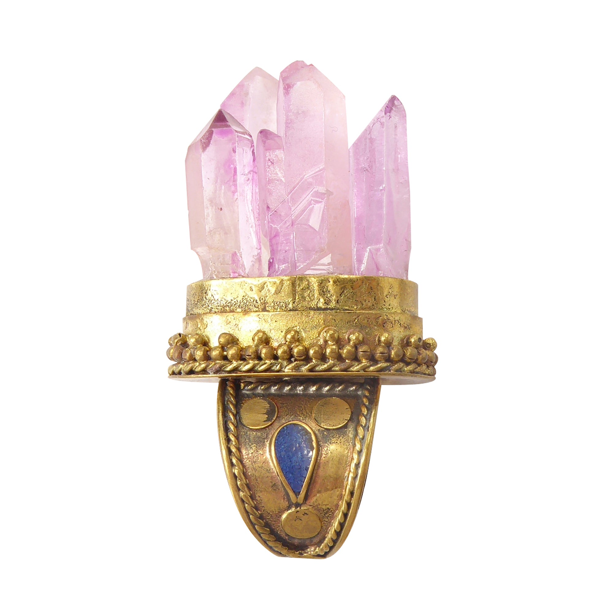 Pink quartz tower ring by Jenny Dayco 1