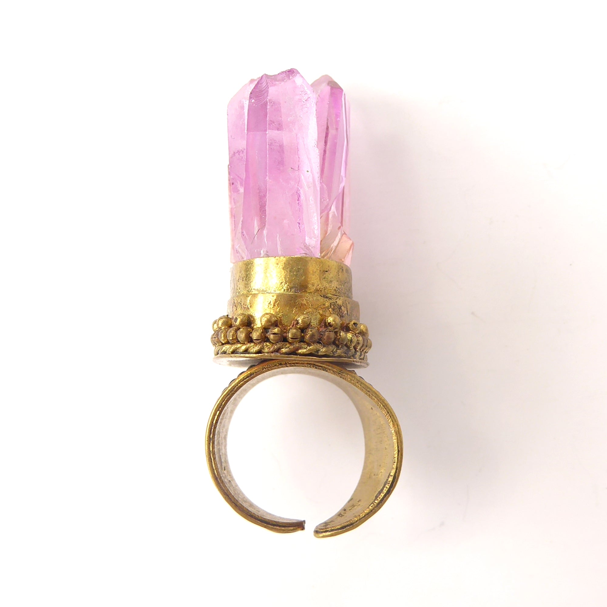Pink quartz tower ring by Jenny Dayco 2