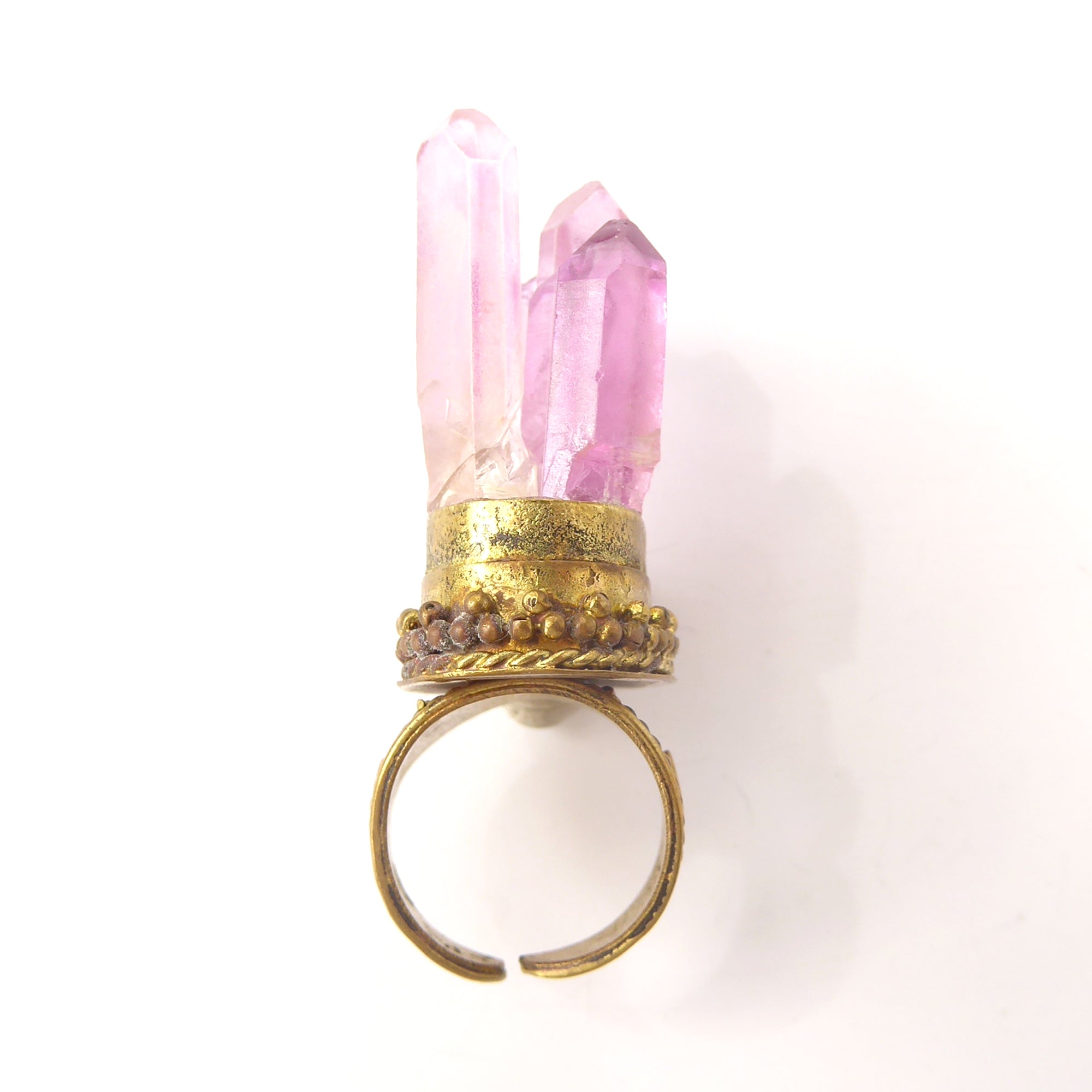 Pink quartz tower ring by Jenny Dayco 3