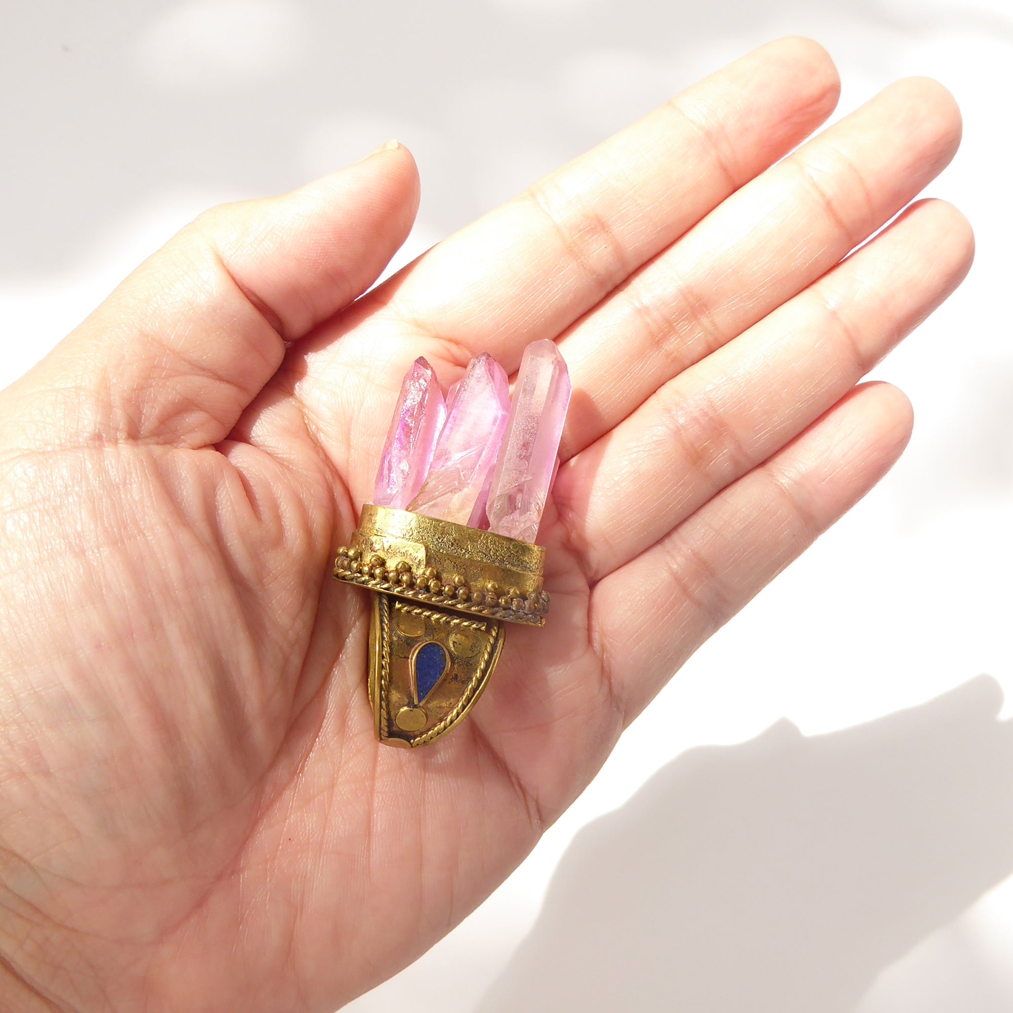 Pink quartz tower ring by Jenny Dayco 5