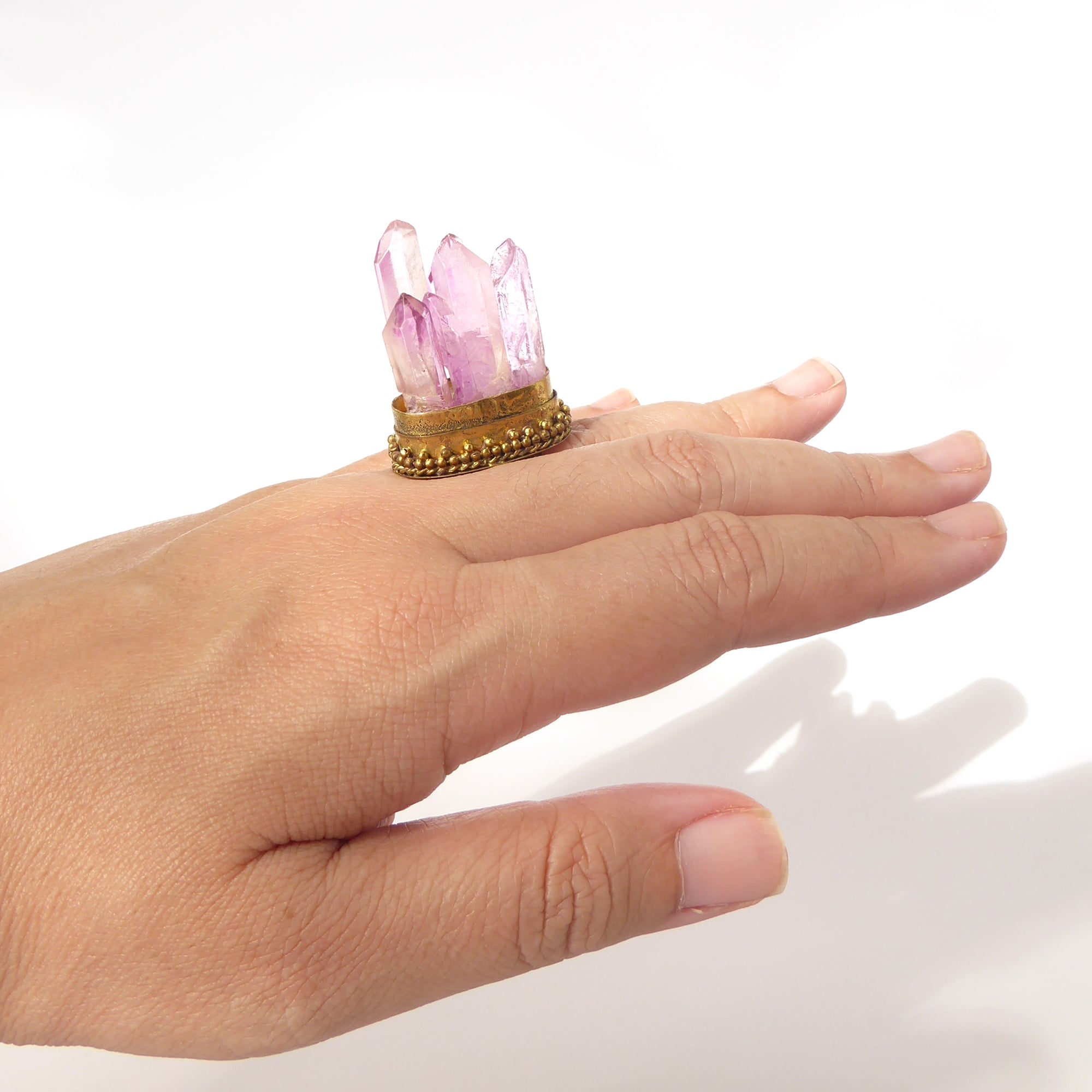 Pink quartz tower ring by Jenny Dayco 7