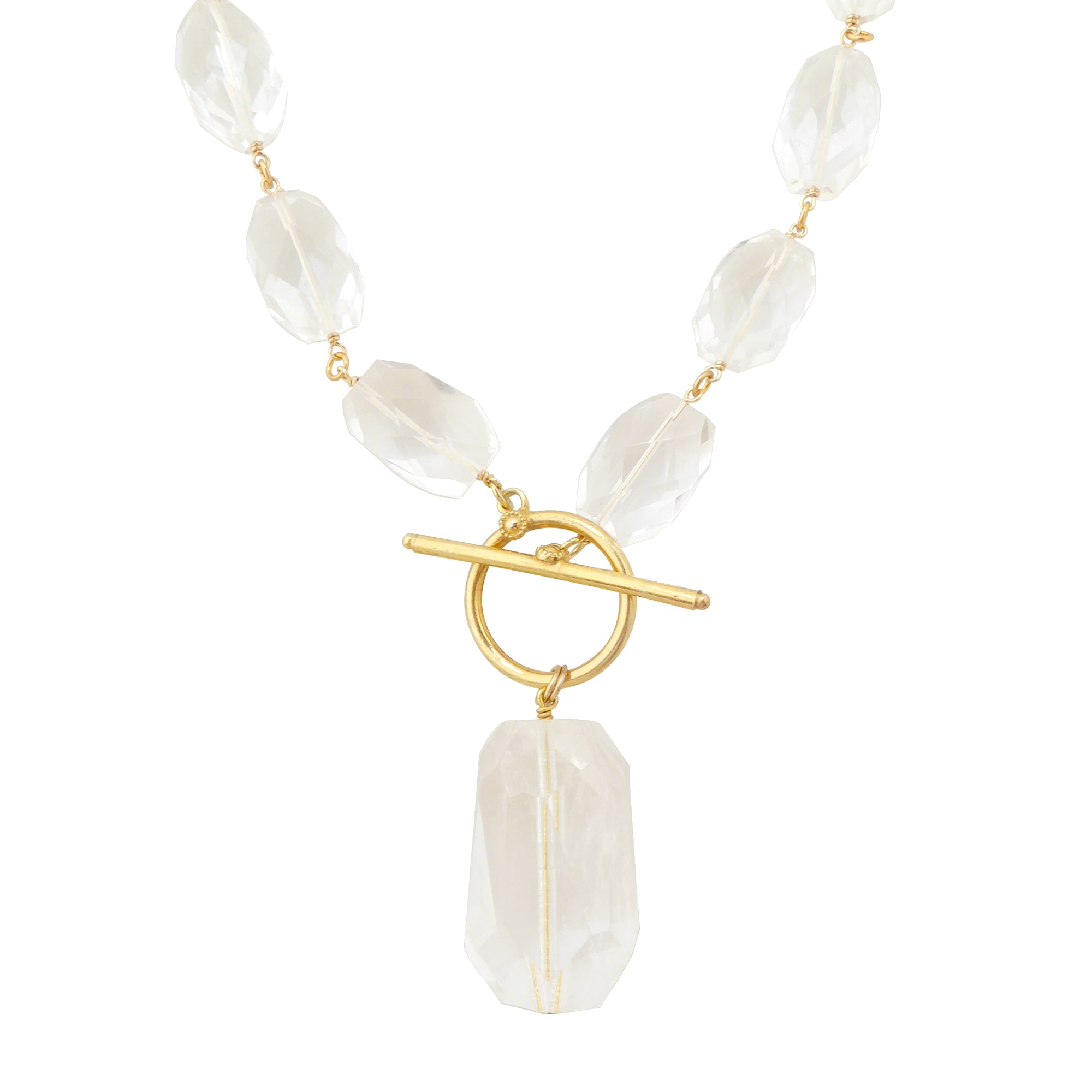 Quartz nugget toggle necklace by Jenny Dayco 1