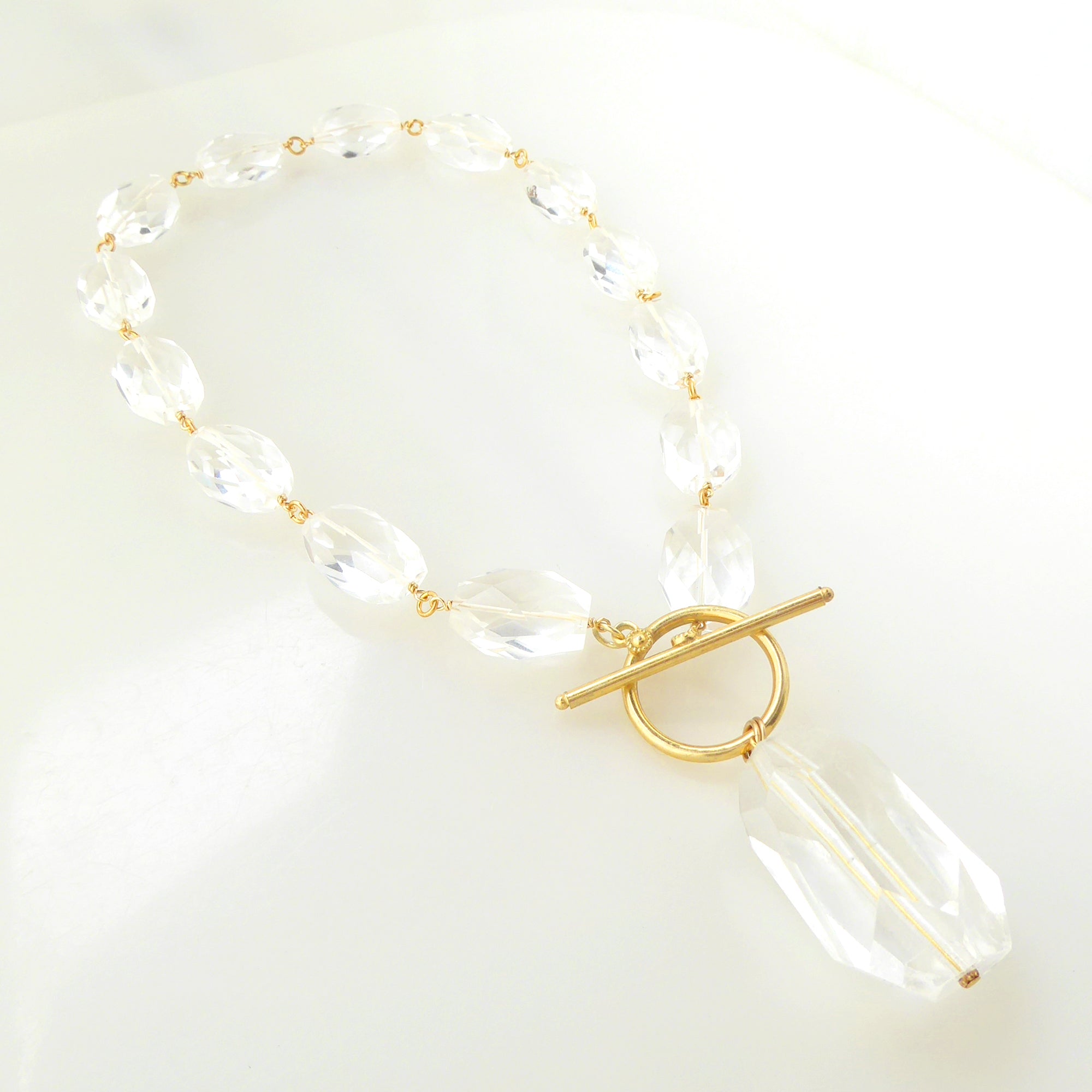 Quartz nugget toggle necklace by Jenny Dayco 2