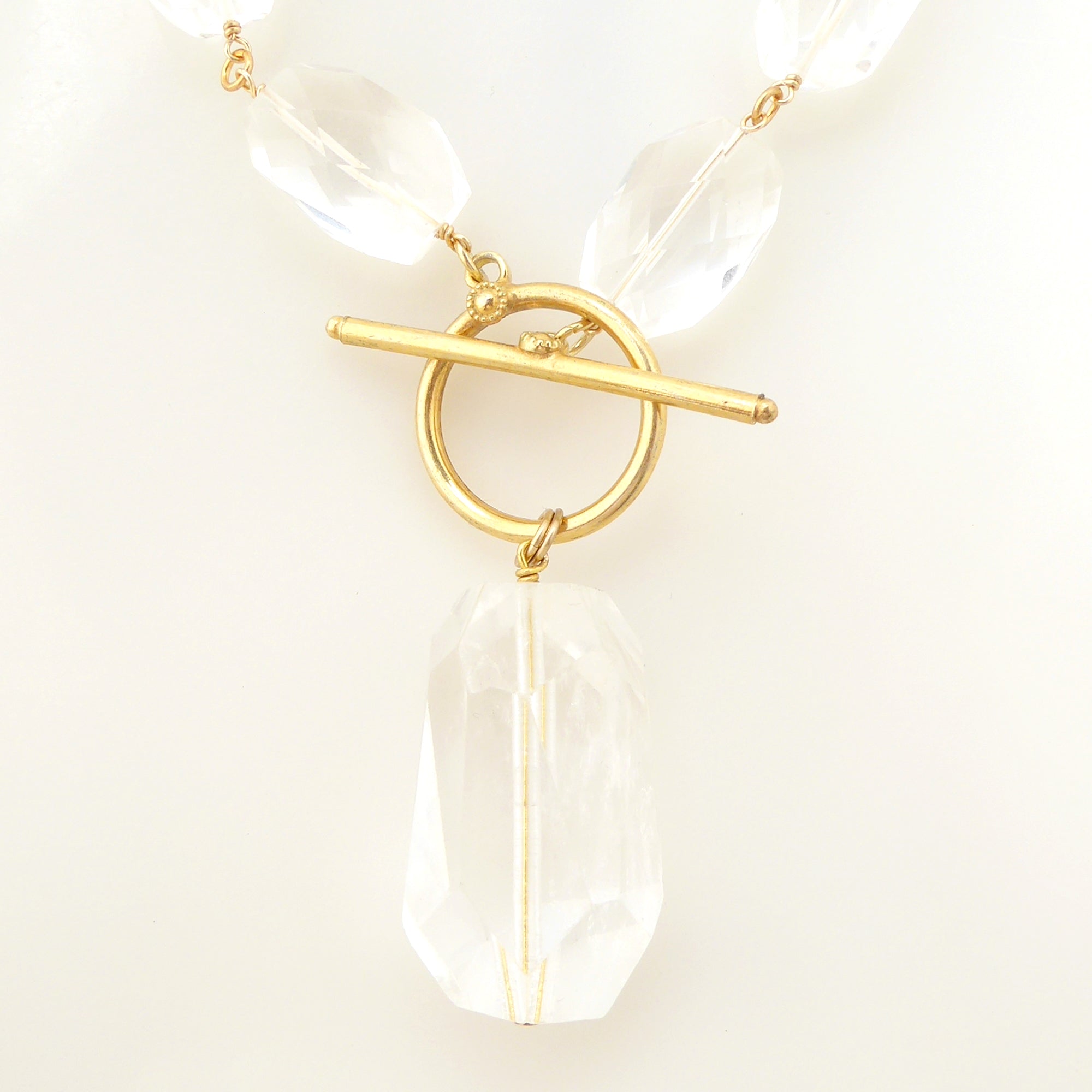 Quartz nugget toggle necklace by Jenny Dayco 4