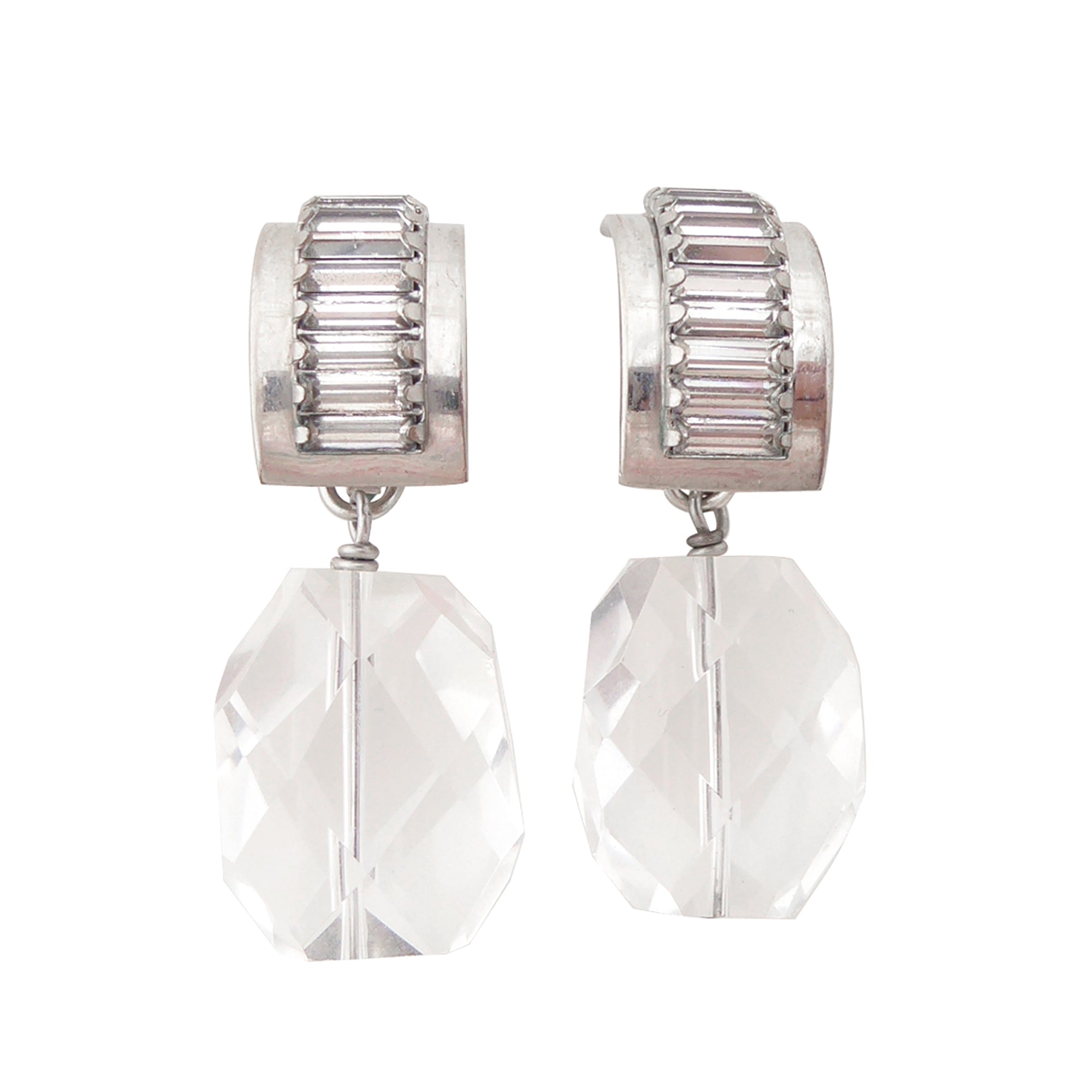Rhinestone baguette earrings by Jenny Dayco 1