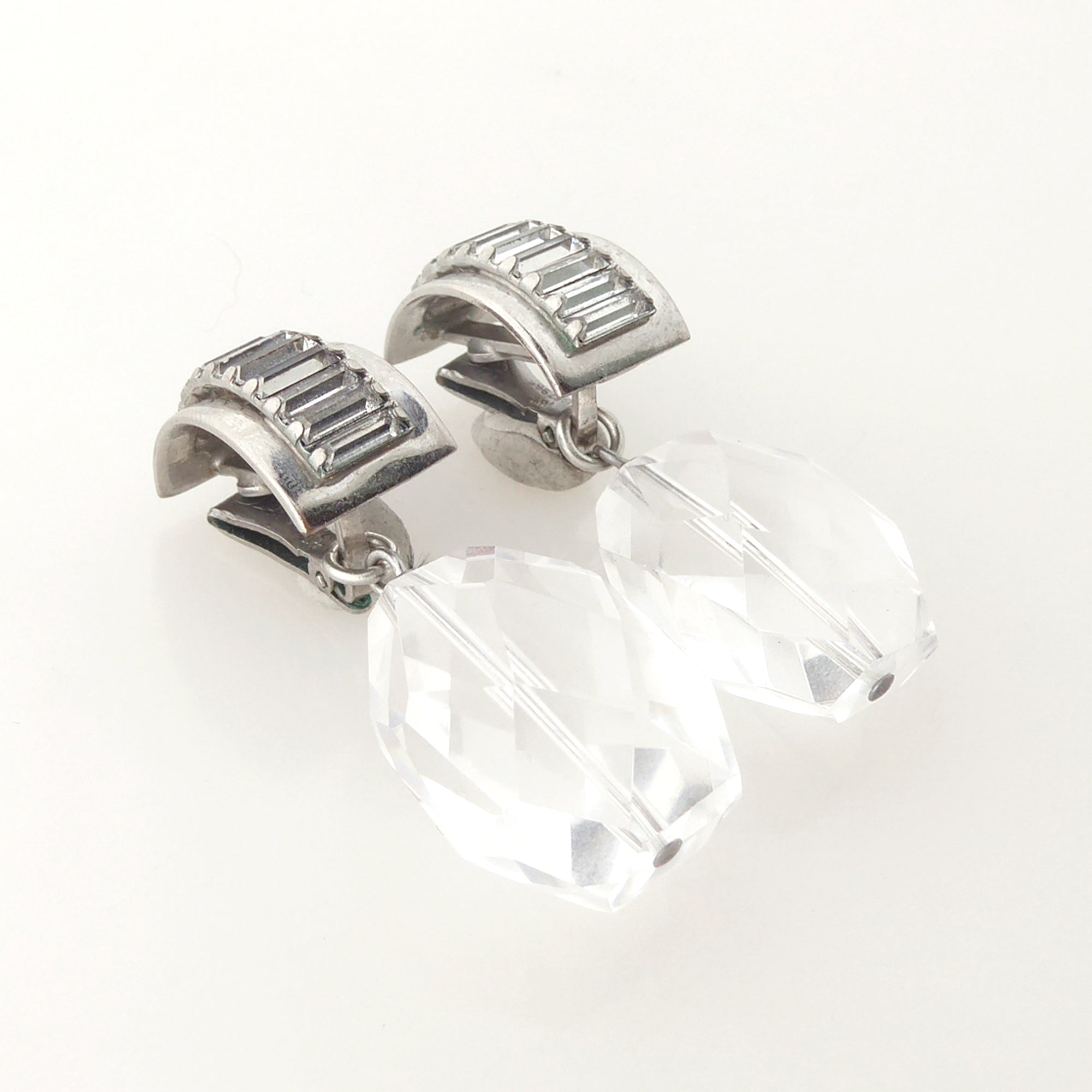Rhinestone baguette earrings by Jenny Dayco 2
